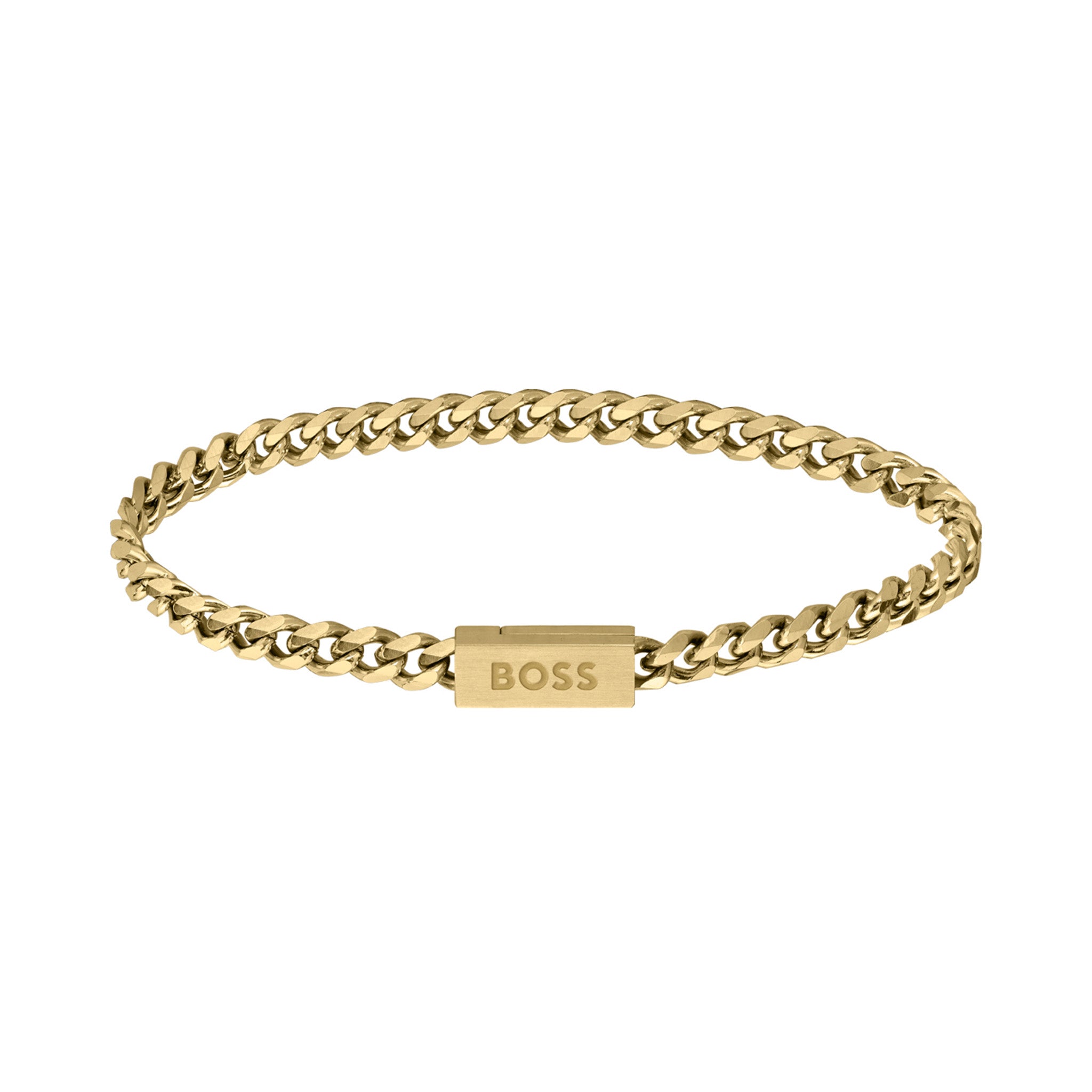 Hugo Boss Jewellery Gold Steel Men's Chain Bracelet - 1580172M - Image 2