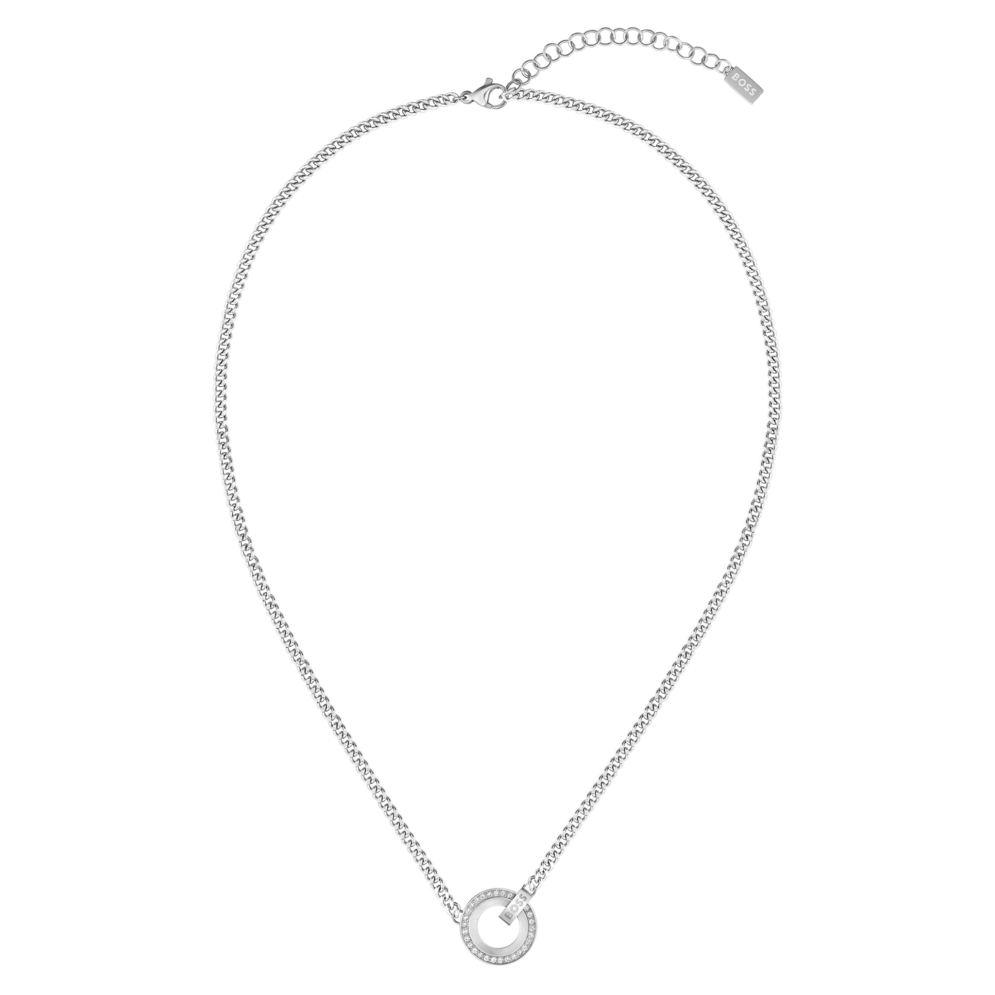 Hugo Boss Jewellery Stainless Steel & Crystals Women's Pendant Necklace - 1580541 - Image 2