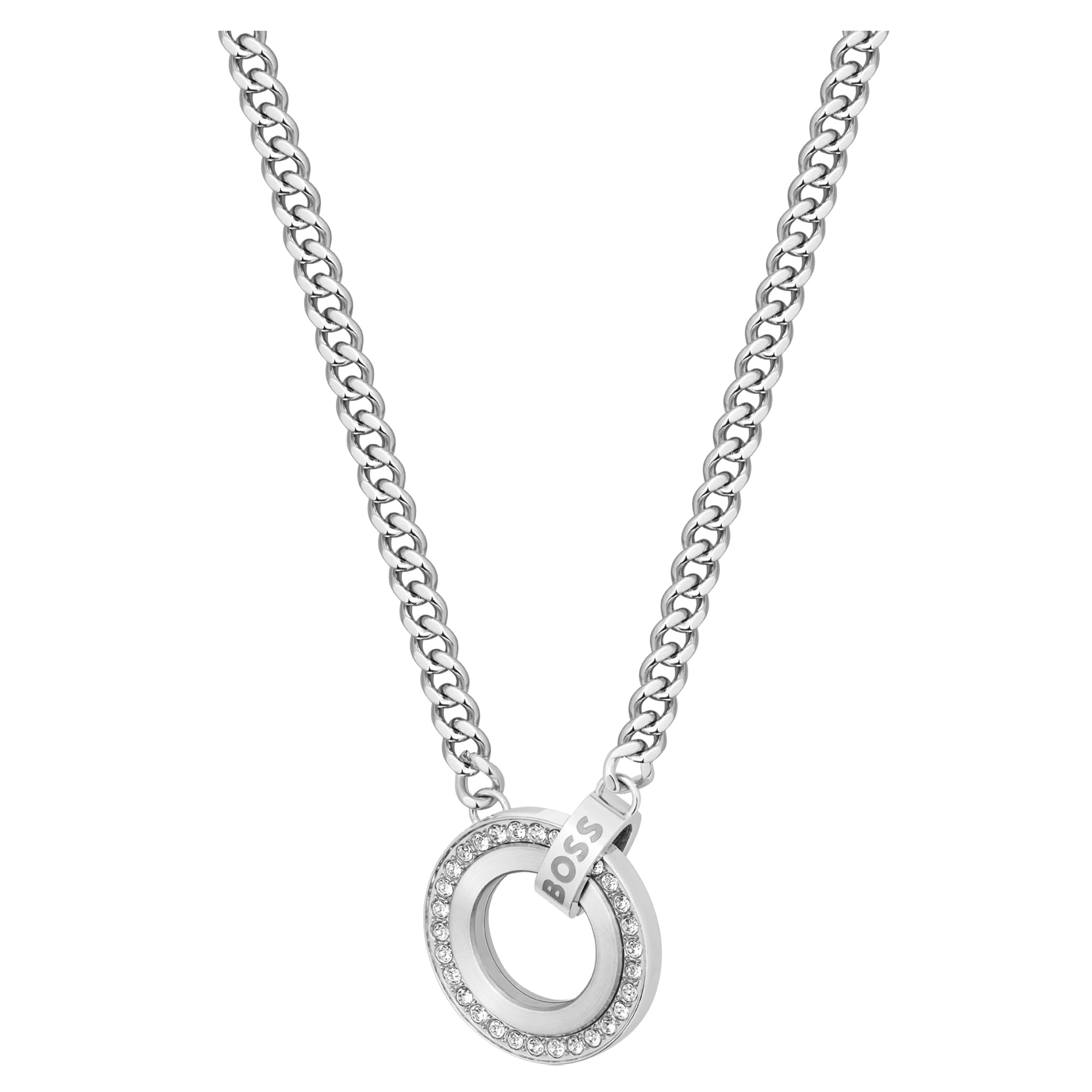 Hugo Boss Jewellery Stainless Steel & Crystals Women's Pendant Necklace - 1580541 - Image 3