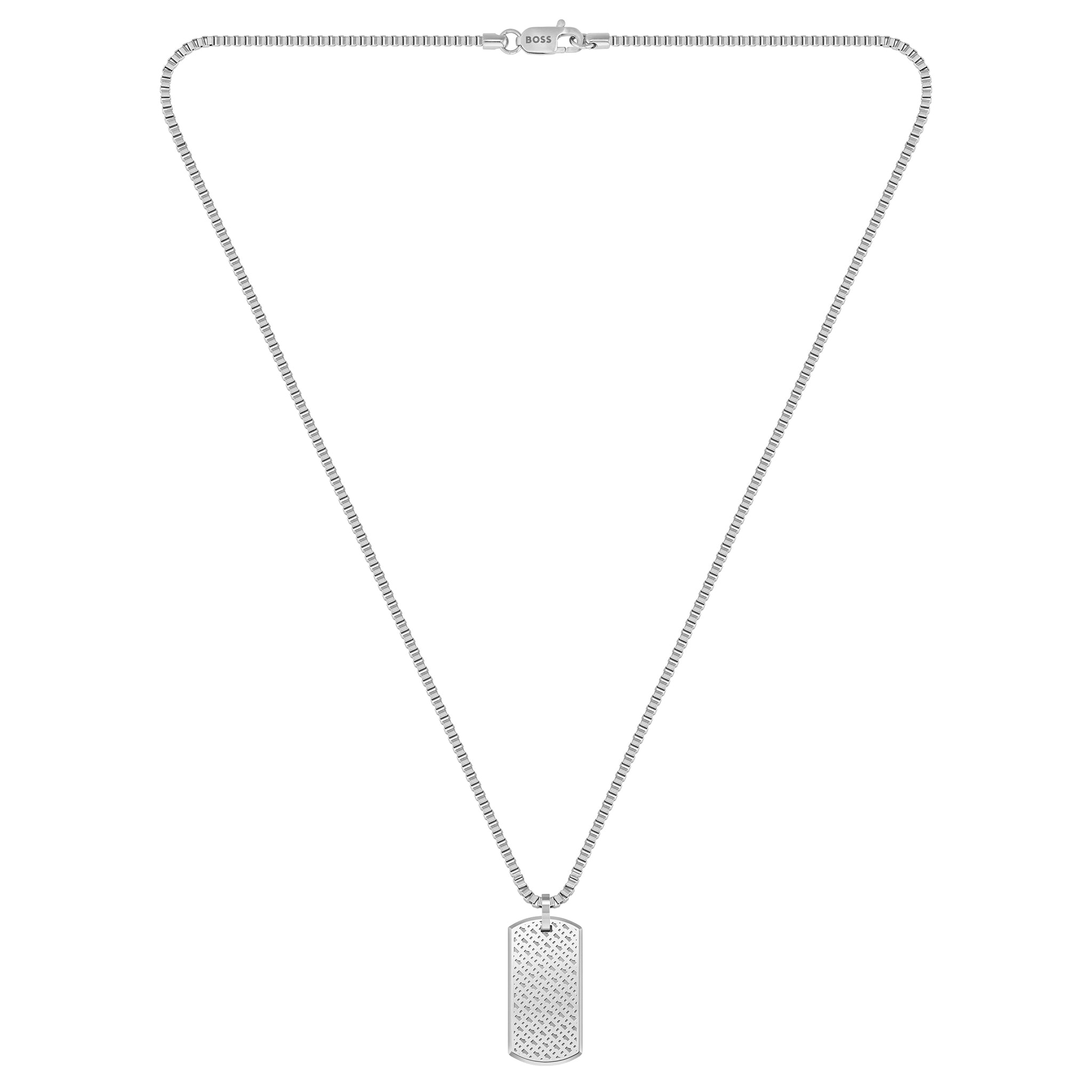 Hugo Boss Jewellery Stainless Steel Men's Pendant with Chain Necklace - 1580575 - Image 2