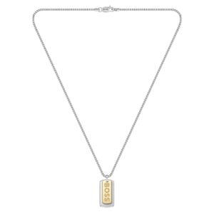 Hugo Boss Jewellery Two-Tone Steel Men's Pendant with Chain Necklace - 1580576