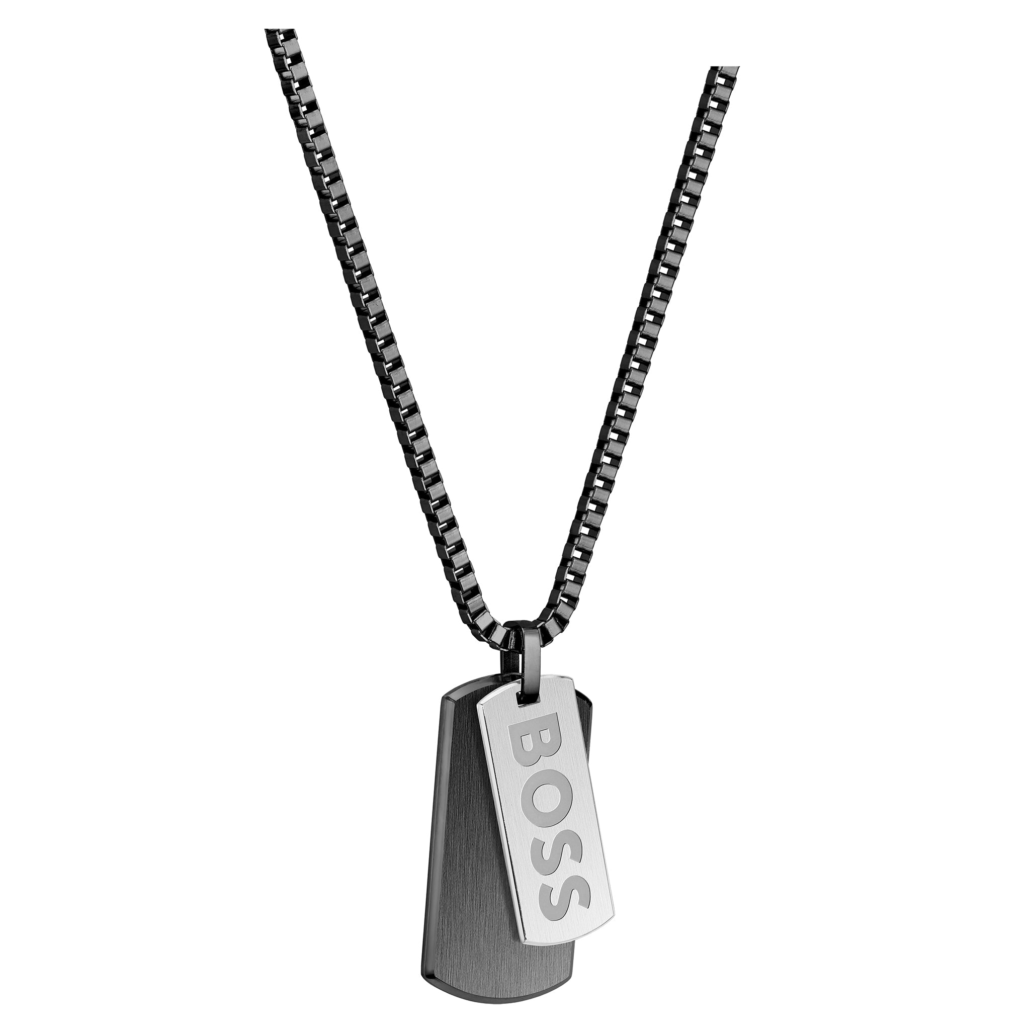 Hugo Boss Jewellery Black Steel Men's Pendant with Chain Necklace - 1580577 - Image 3