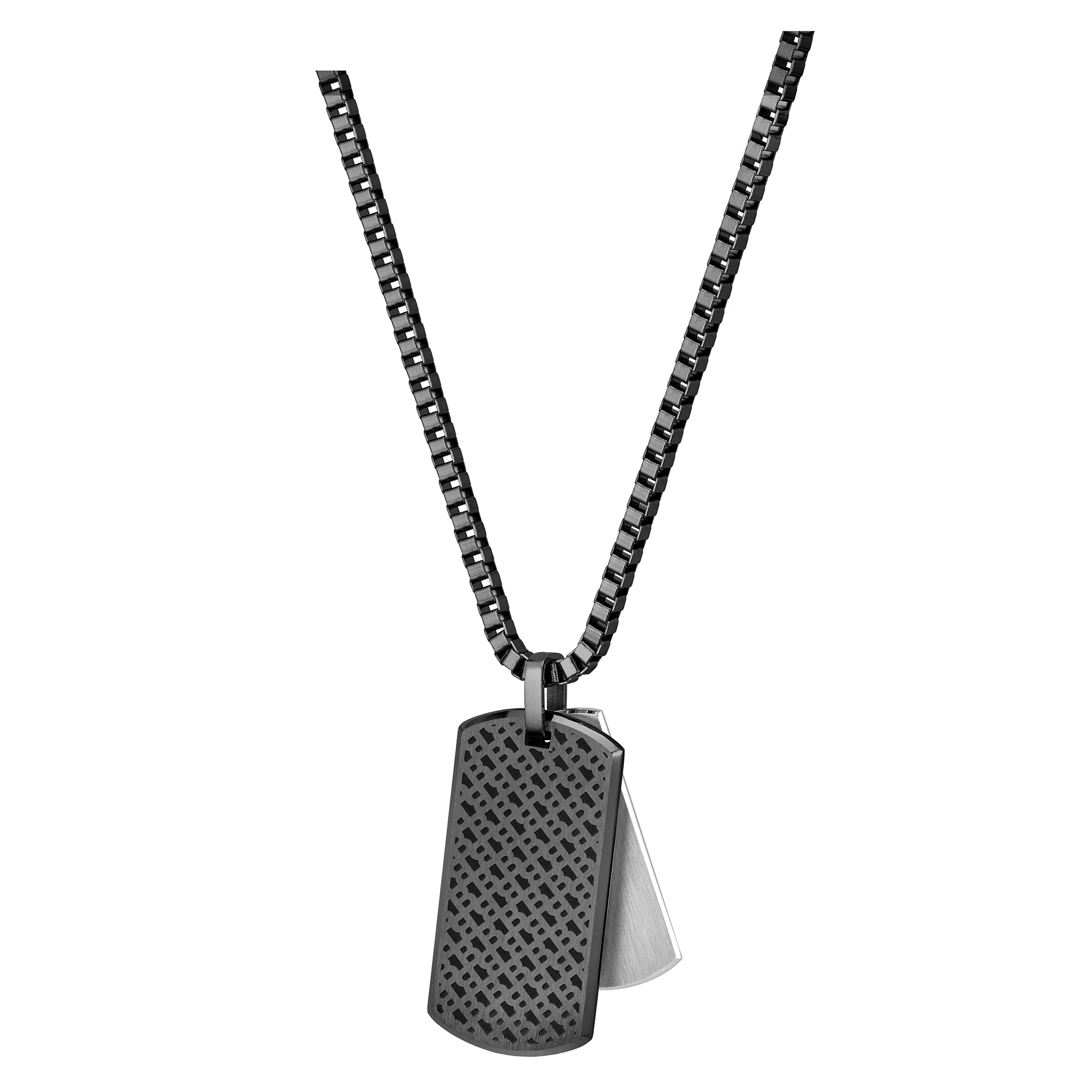 Hugo Boss Jewellery Black Steel Men's Pendant with Chain Necklace - 1580577 - Image 4