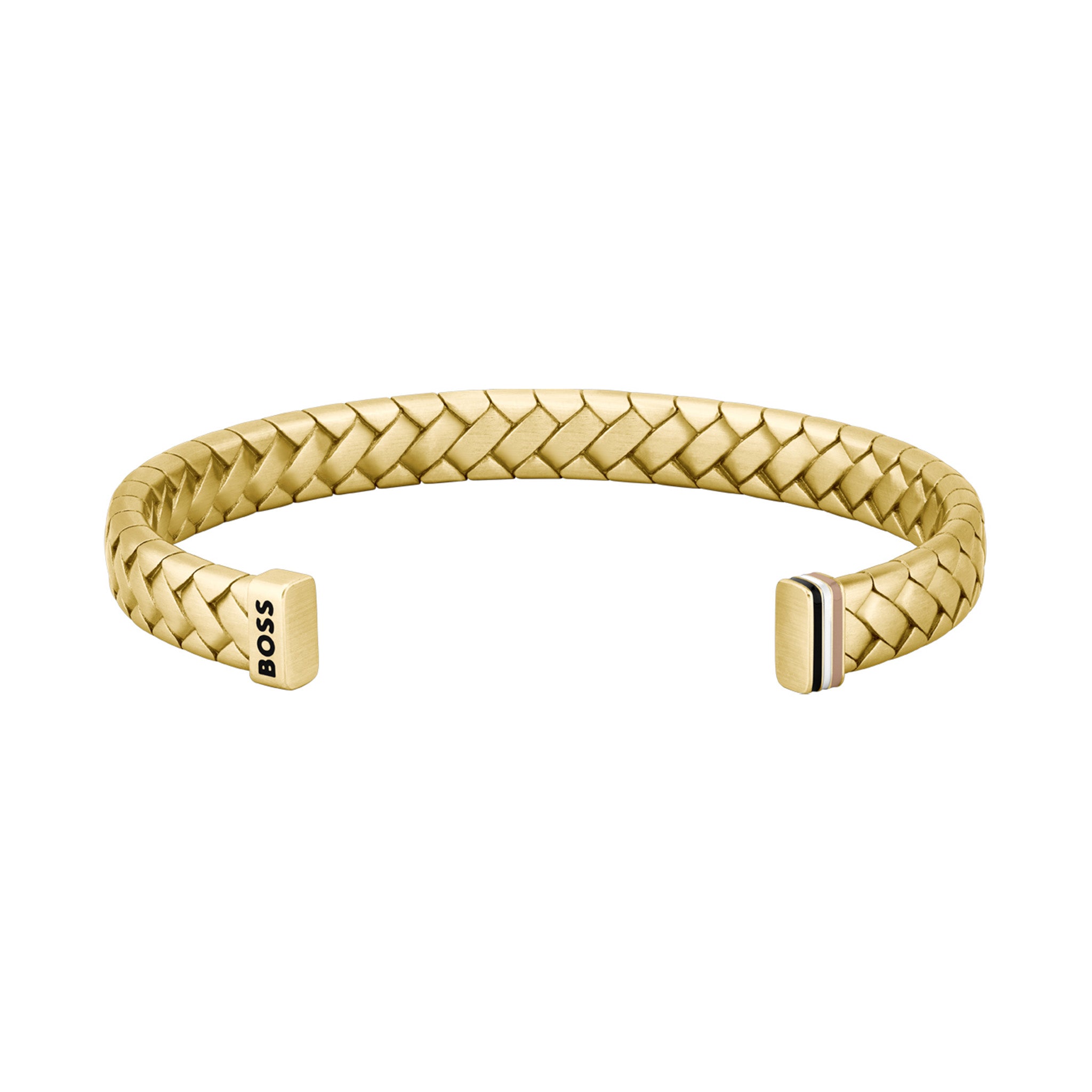 Hugo Boss Jewellery Gold Steel Men's Open Bangle - 1580672 - Image 3