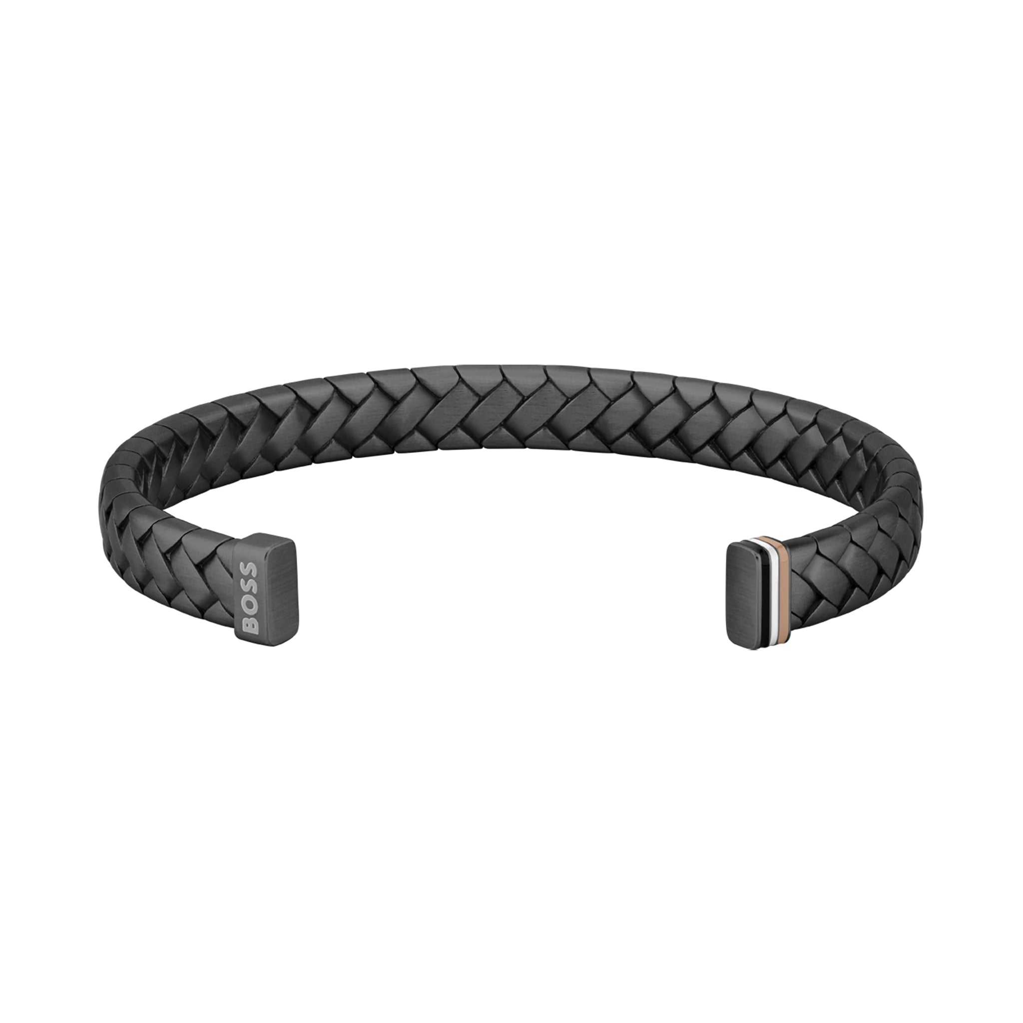 Hugo Boss Jewellery Black Steel Men's Open Bangle - 1580673 - Image 3