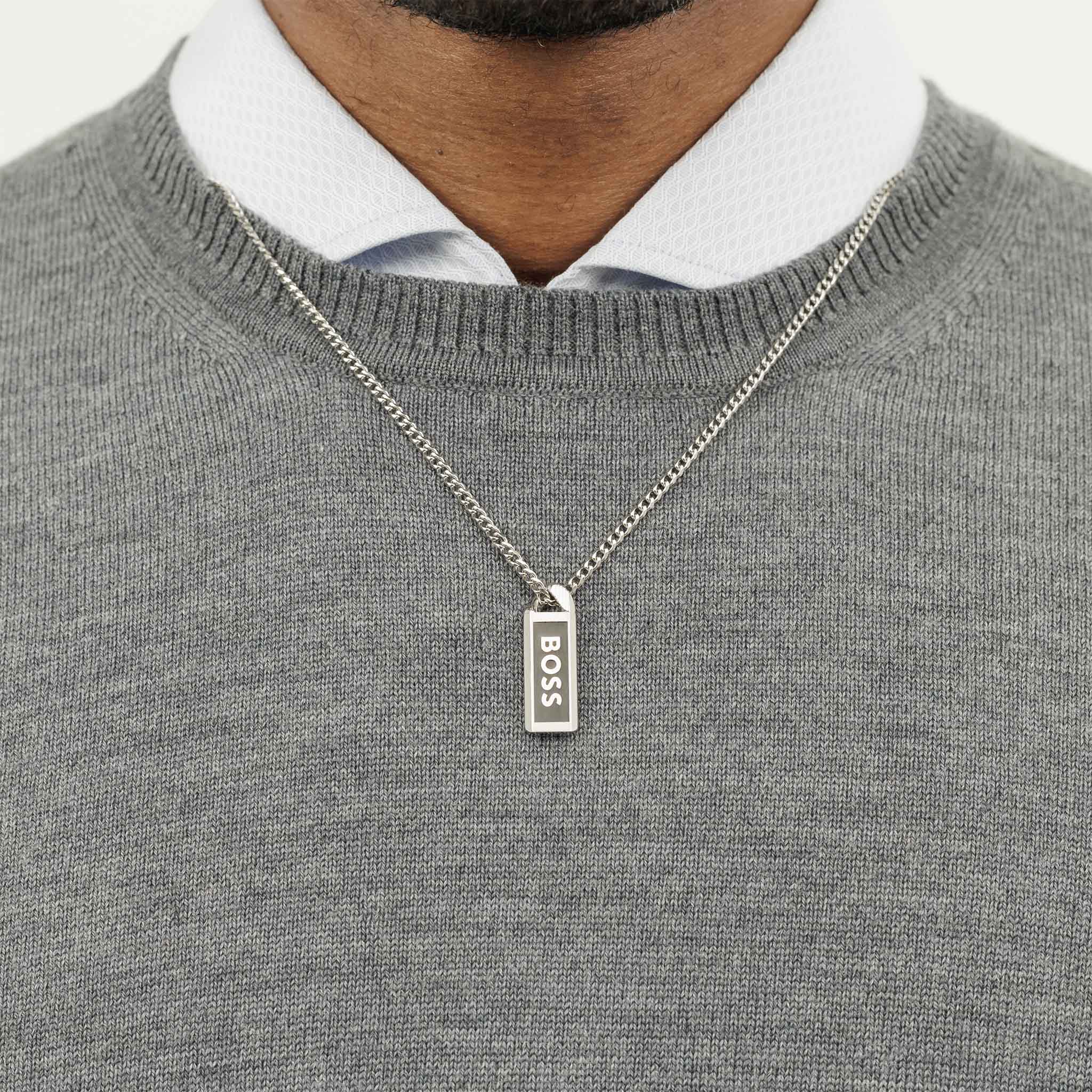 Hugo Boss Jewellery Stainless Steel Men's Pendant Necklace - 1580677 - Image 6