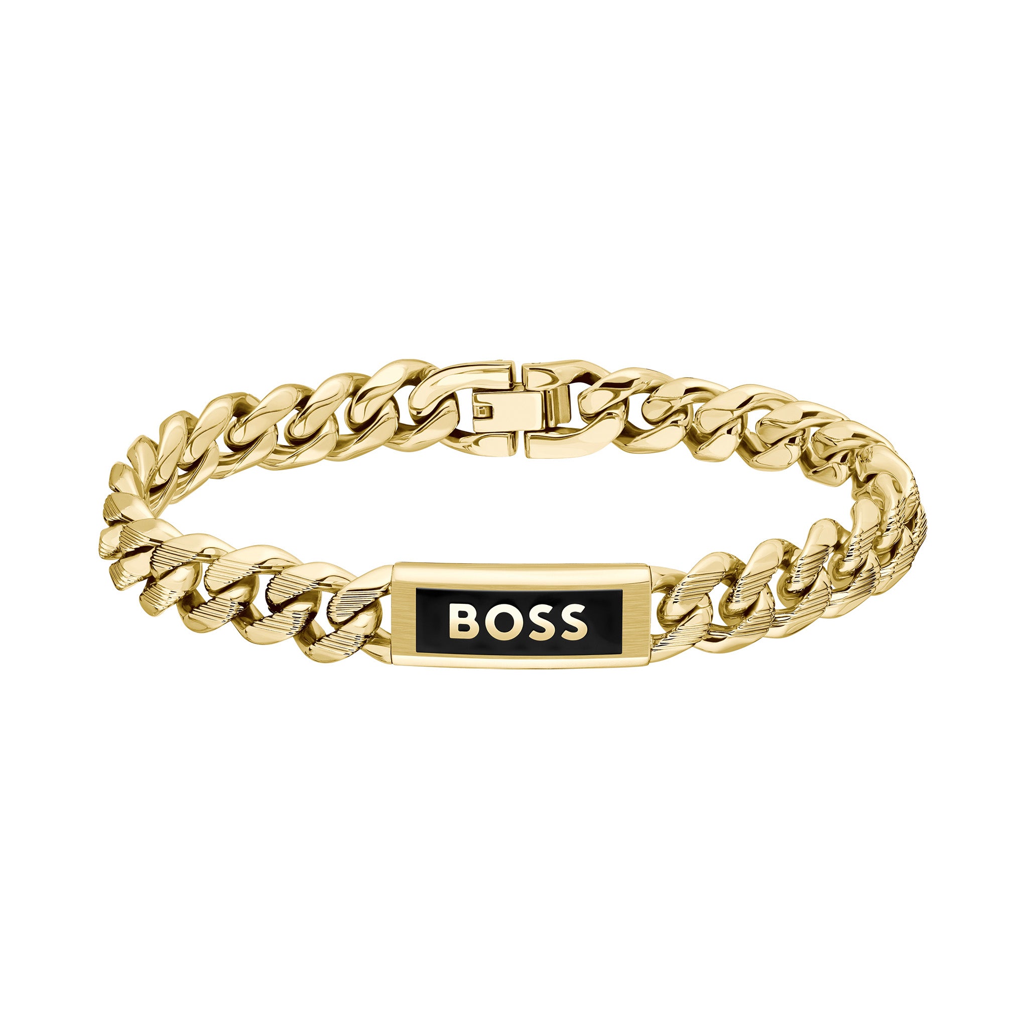 Hugo Boss Jewellery Gold Steel Men's Chain Bracelet - 1580680M - Image 2