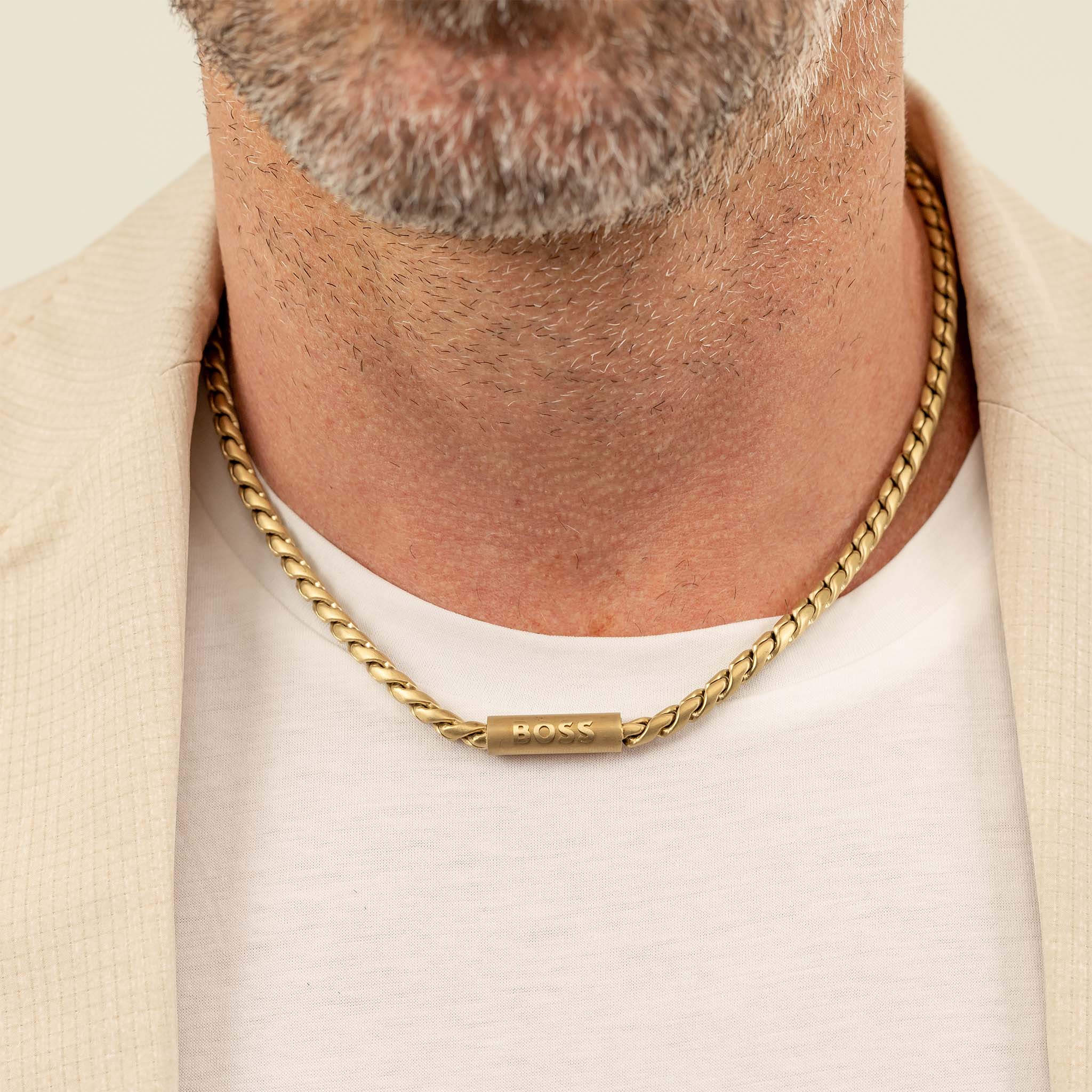 Hugo Boss Jewellery Gold Steel Men's Chain Necklace - 1580694 - Image 4