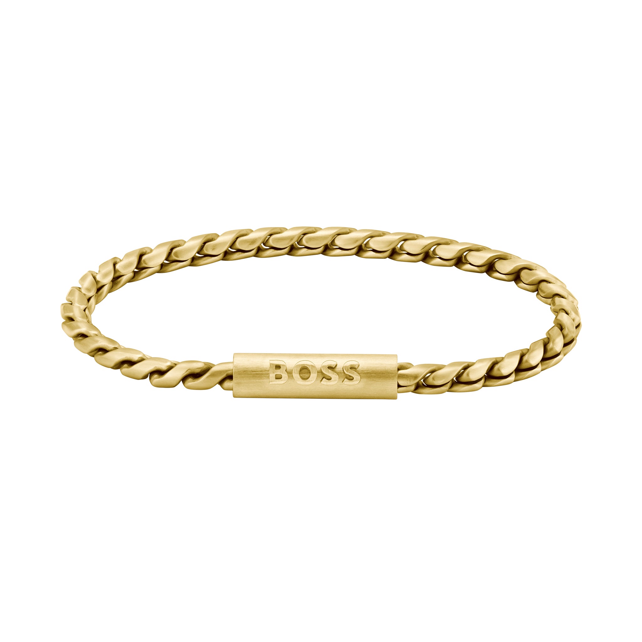 Hugo Boss Jewellery Gold Steel Men's Chain Bracelet - 1580696 - Image 2