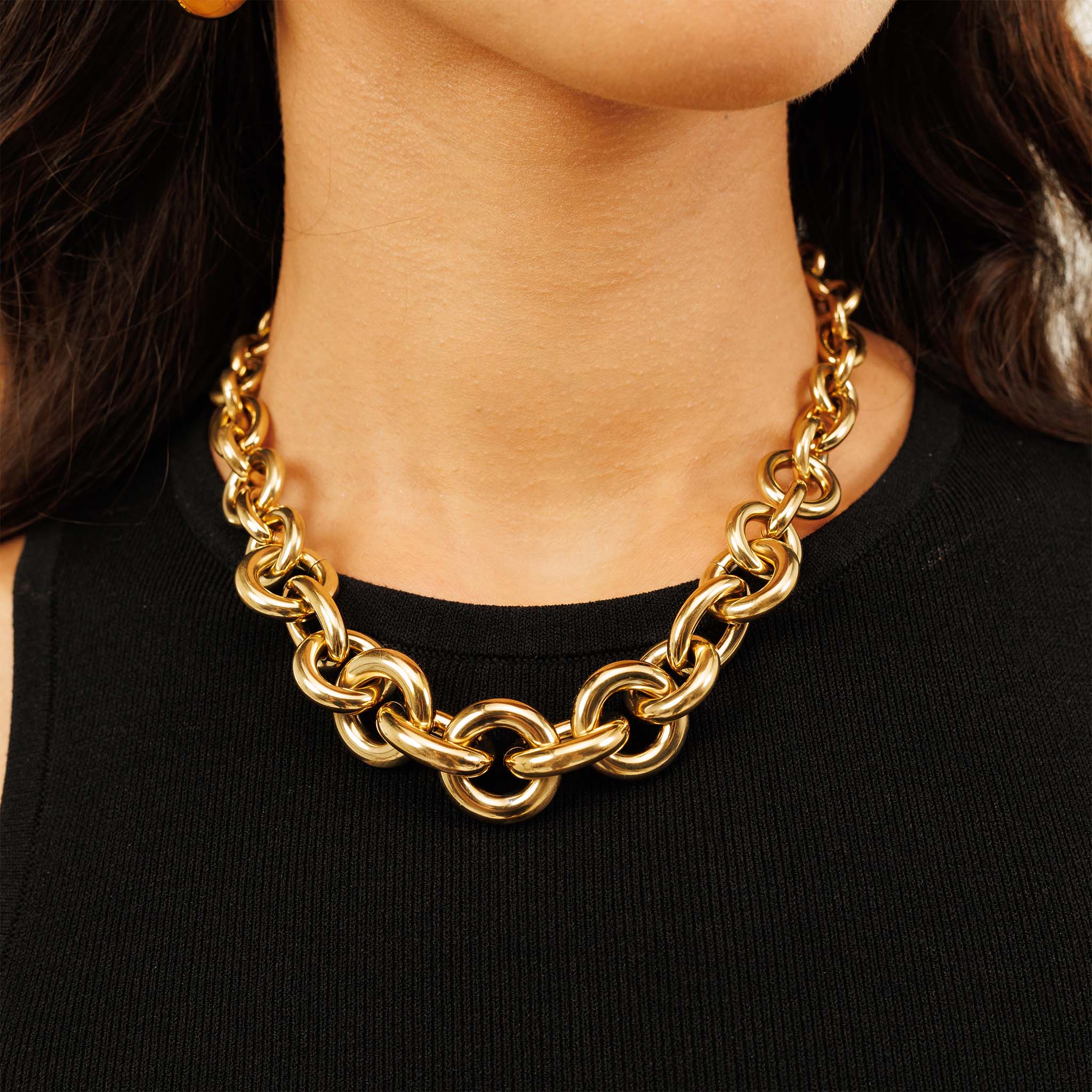 Hugo Boss Jewellery Gold Steel Women's Link Necklace - 1580734 - Image 4