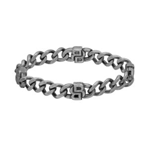 Hugo Boss Jewellery Galvanic Blackening with Tumbling on Stainless Steel Men's Bracelet - 1580742M
