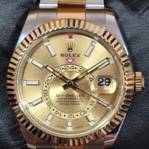 Rolex Sky-Dweller Two Tone Yellow Gold Champagne Dial 326933 | 2022 | 42mm