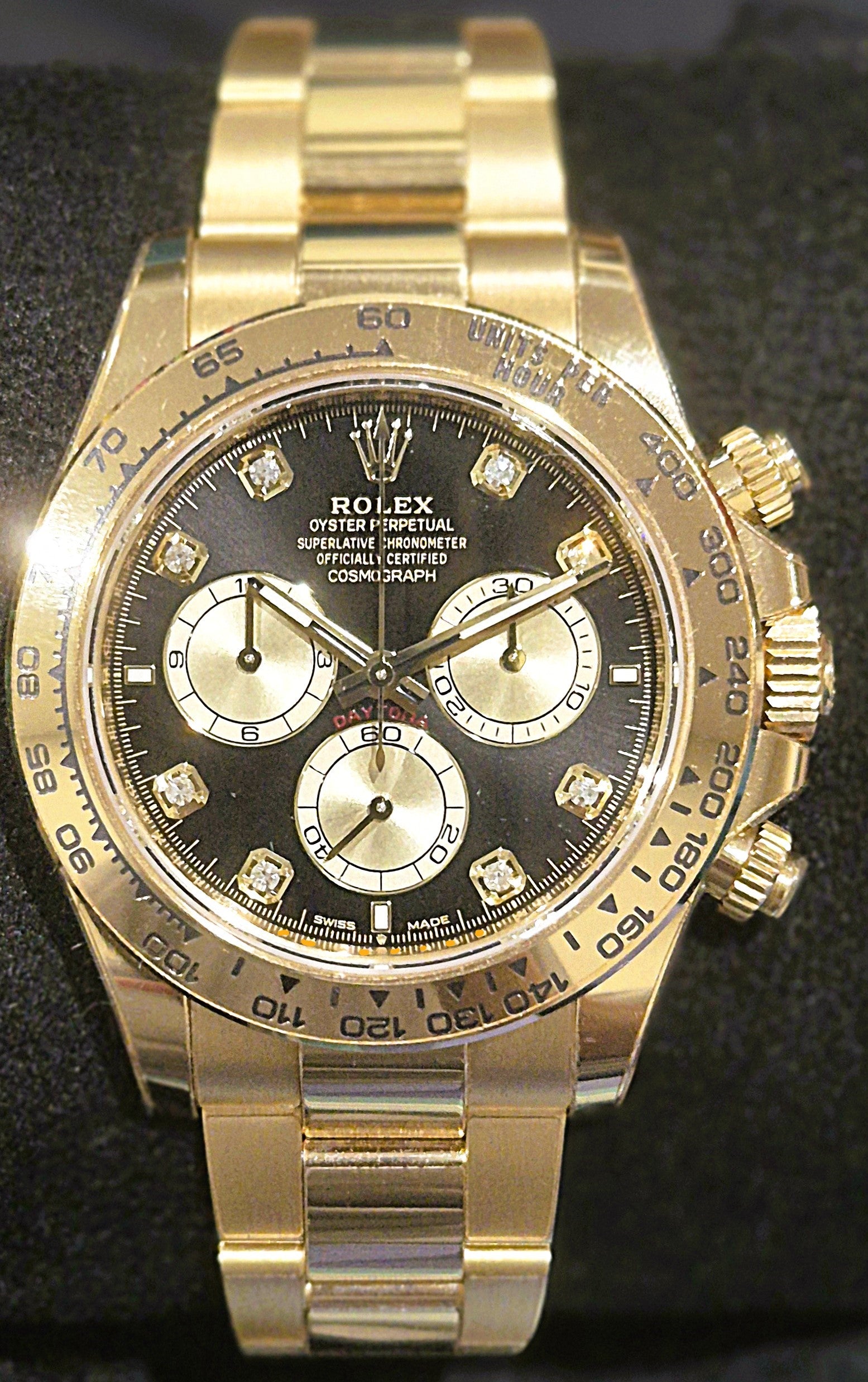 Rolex Cosmograph Daytona Yellow Gold Black Diamond Dial 126508 | 2023 | 40mm