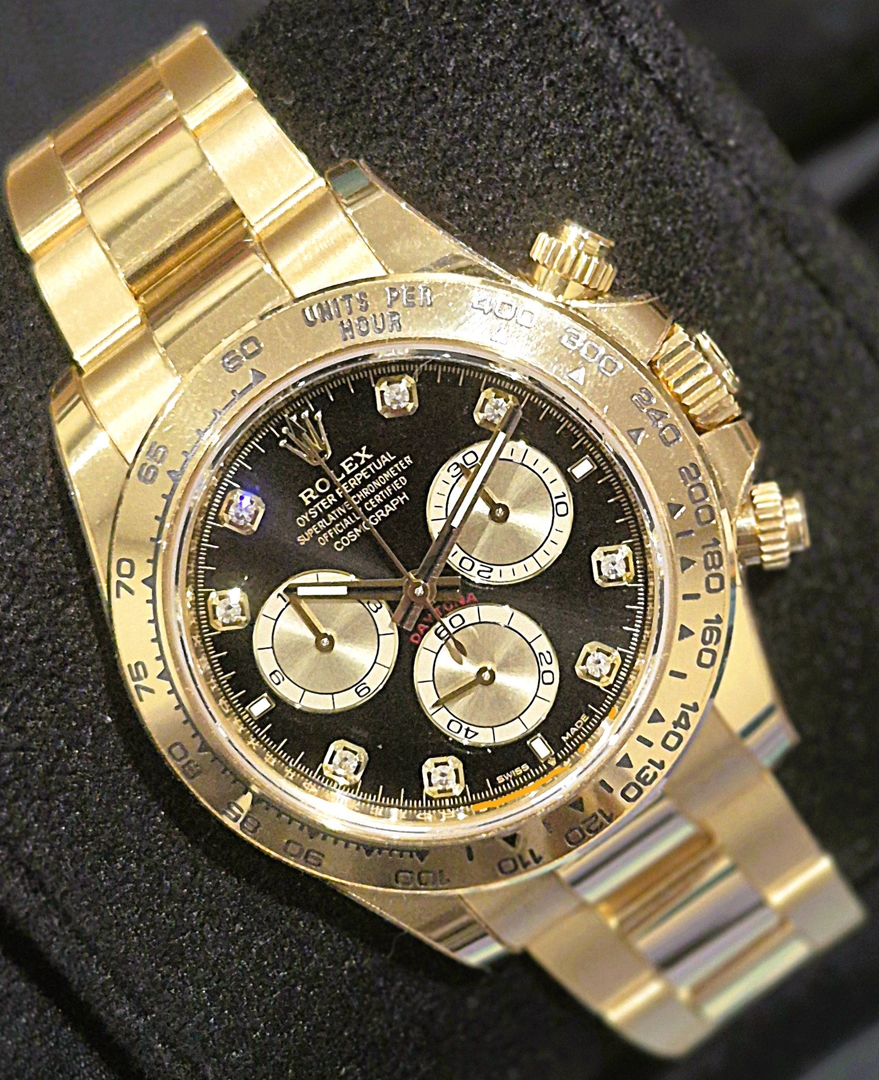 Rolex Cosmograph Daytona Yellow Gold Black Diamond Dial 126508 | 2023 | 40mm - Image 3