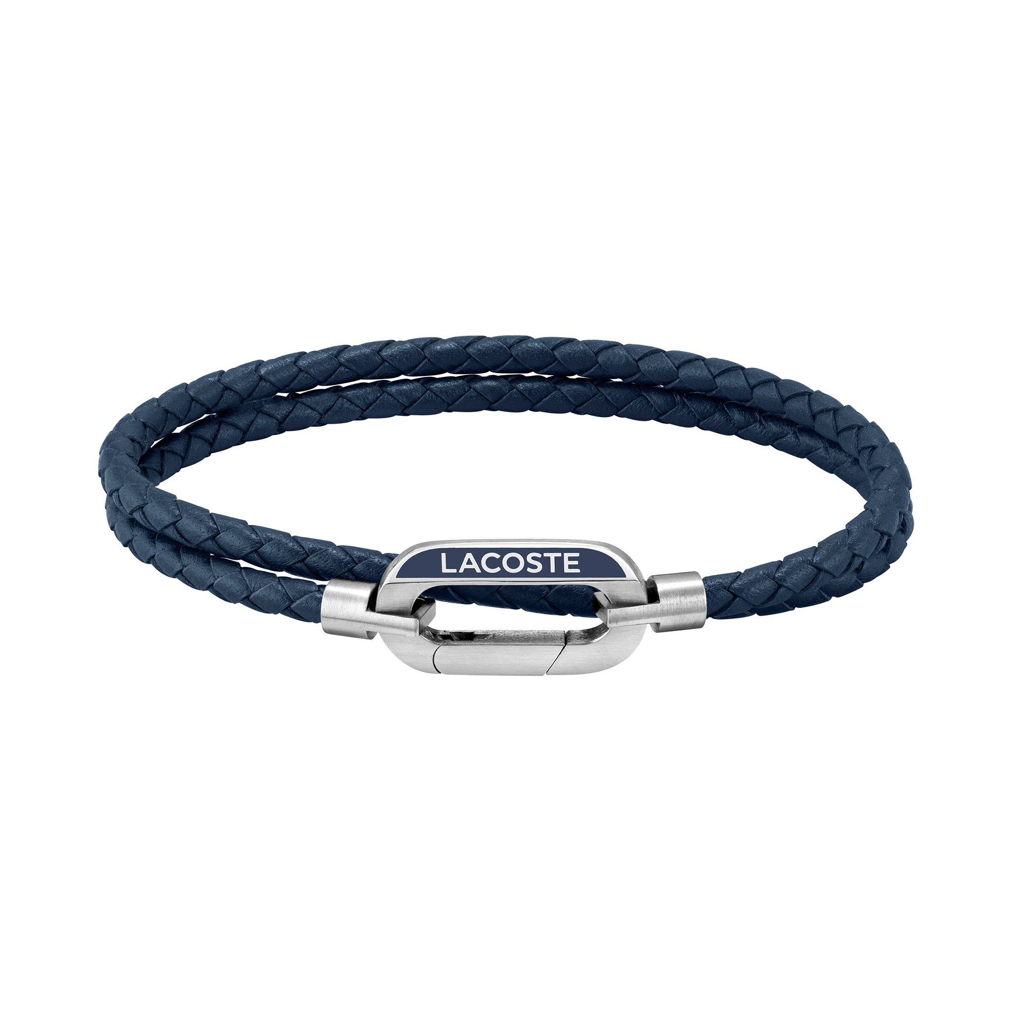 Lacoste Jewellery Stainless Steel & Blue Leather Men's Bracelet - 2040112 - Image 2