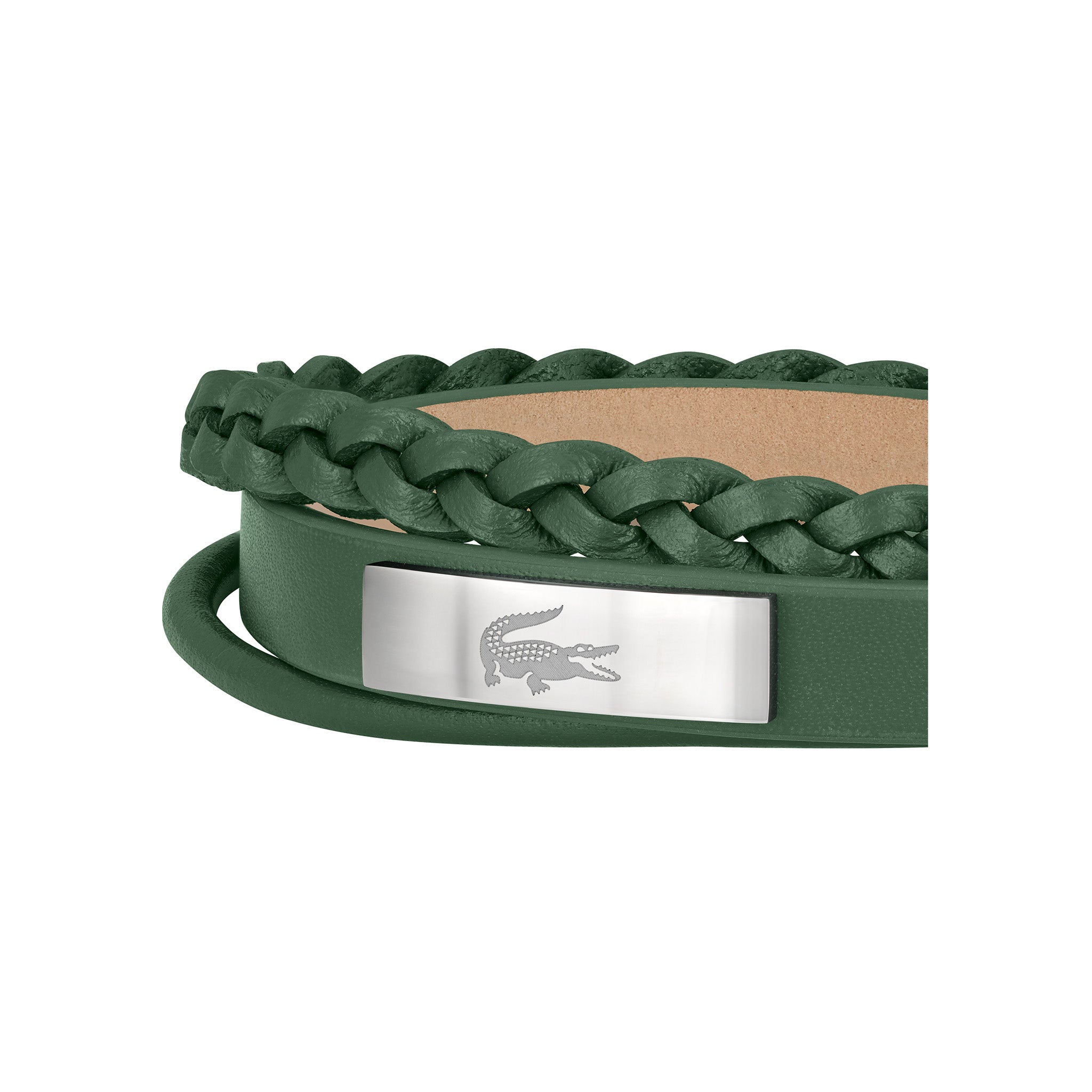 Lacoste Jewellery Stainless Steel & Green Leather Men's Bracelet - 2040319 - Image 3