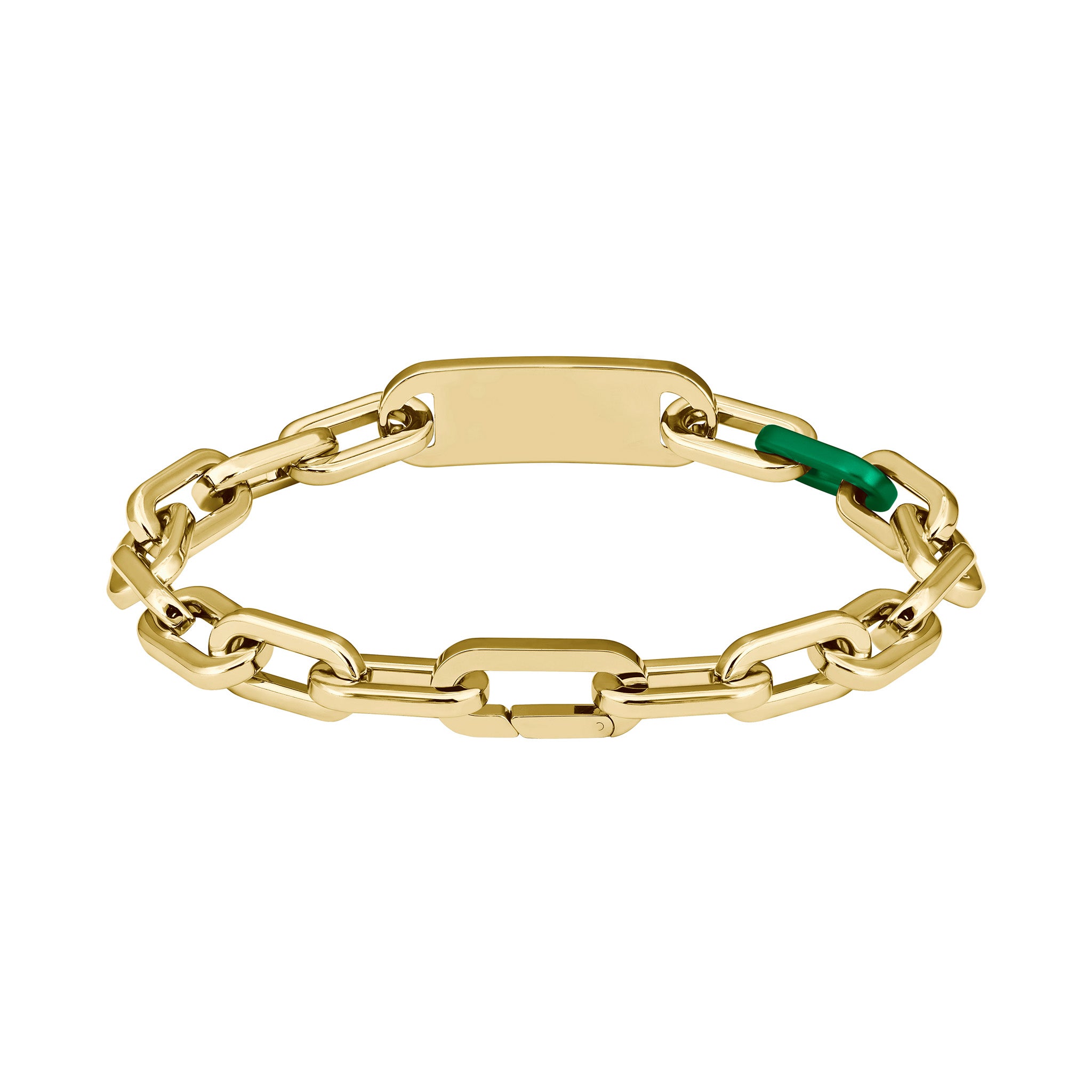 Lacoste Jewellery Gold Steel & Green Aluminum Men's Chain Bracelet - 2040370 - Image 4