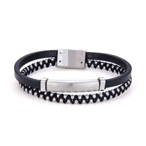 Giorgio Milano Jewellery Stainless Steel & Leather Men's Bracelet - 2053ST2