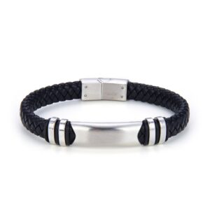 Giorgio Milano Jewellery Stainless Steel & Leather Men's Bracelet - 2056ST2