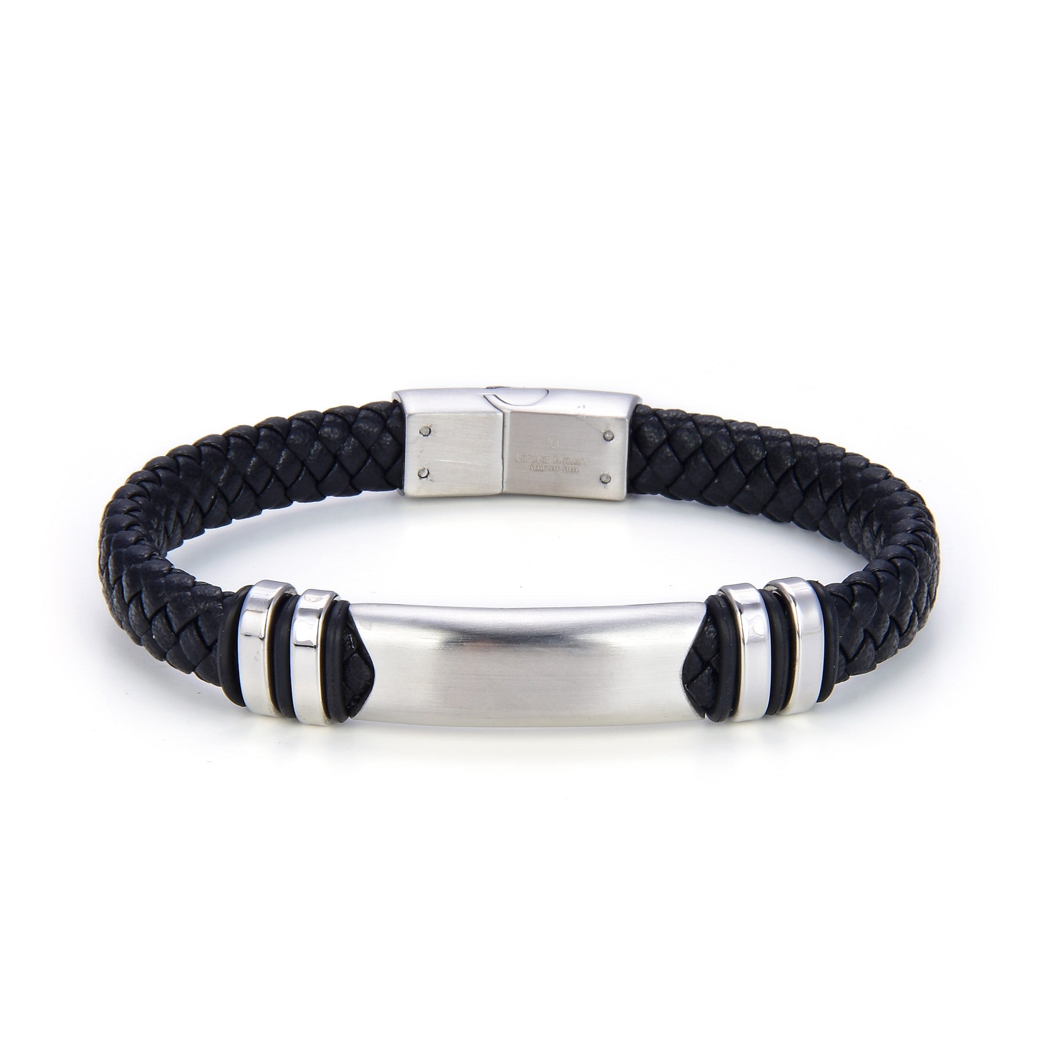 Giorgio Milano Jewellery Stainless Steel & Leather Men's Bracelet - 2056ST2