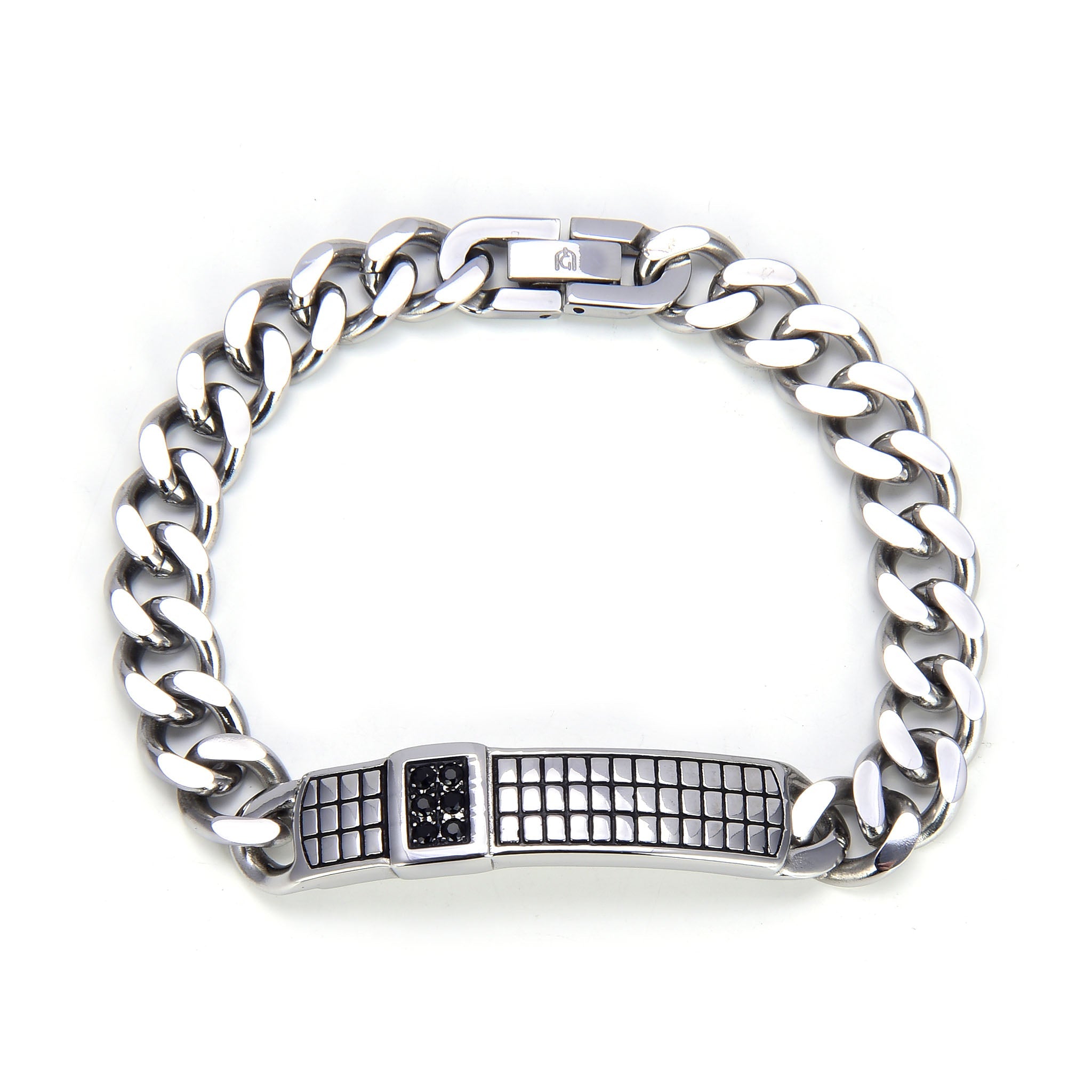 Giorgio Milano Jewellery Stainless Steel & Crystals Men's Bracelet - 2057ST