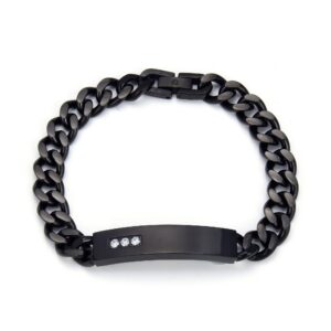 Giorgio Milano Jewellery Stainless Steel & Crystals Men's Bracelet - 2060SBK