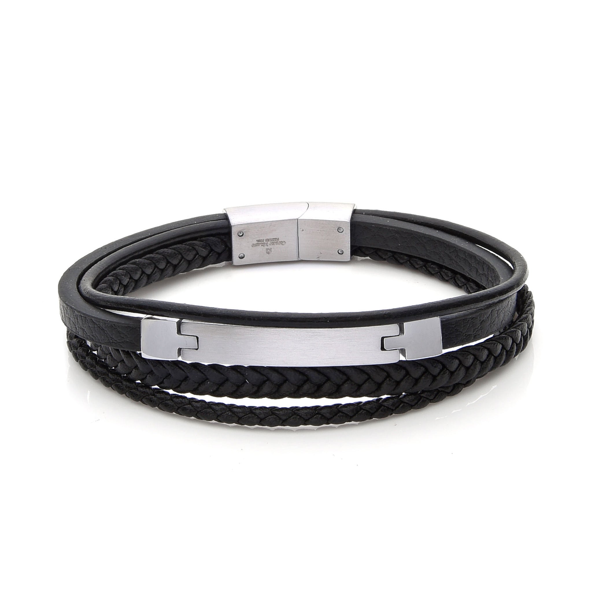 Giorgio Milano Jewellery Stainless Steel & Leather Men's Bracelet - 2085ST2