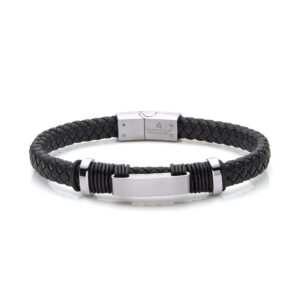 Giorgio Milano Jewellery Stainless Steel & Leather Men's Bracelet - 2086ST2
