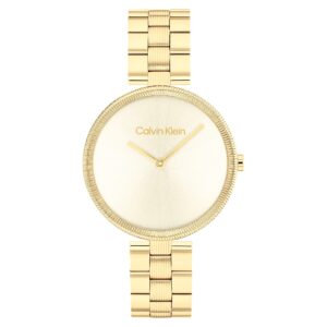 Calvin Klein Gold Steel Light Champagne Dial  Women's Watch - 25100014