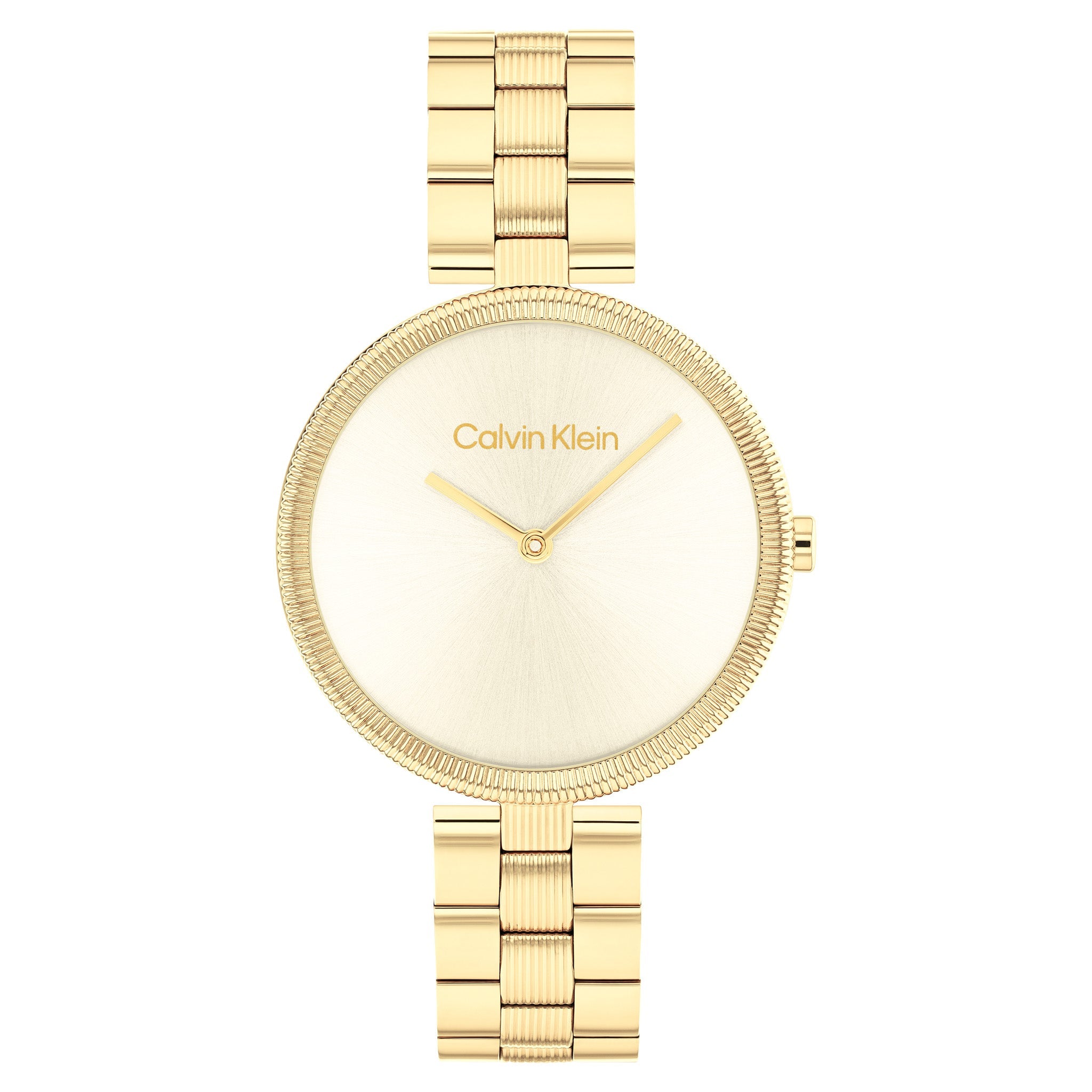 Calvin Klein Gold Steel Light Champagne Dial Women's Watch - 25100014