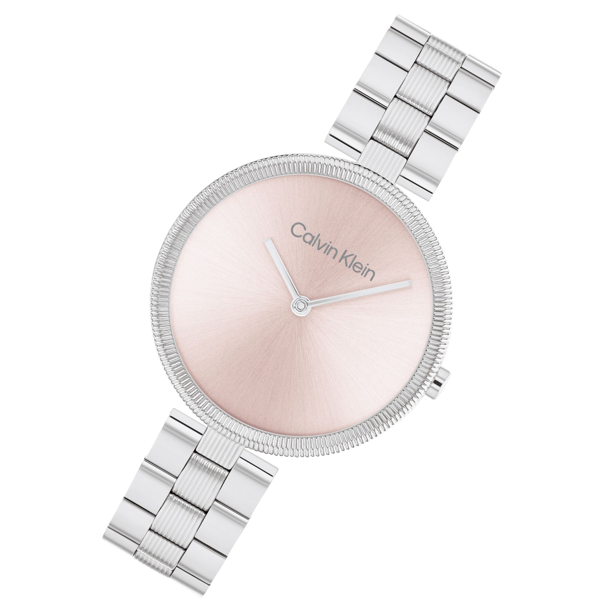 Calvin Klein Silver Steel Light Blush Dial Women's Slim Watch - 25100015 - Image 2