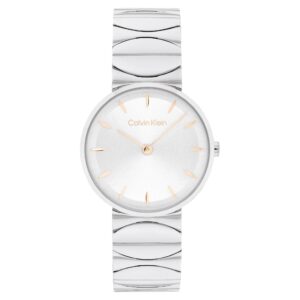 Calvin Klein Stainless Steel Silver White Dial Women's Watch - 25100042