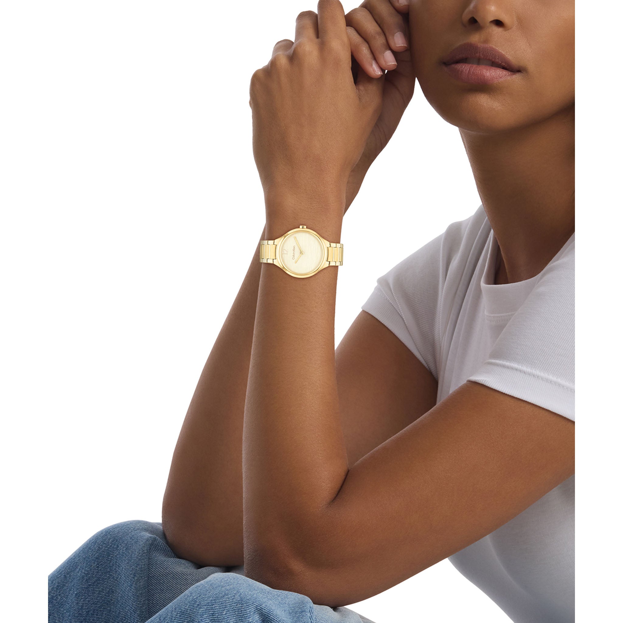 Calvin Klein Gold Steel Light Gold Dial Women's Watch - 25100048 - Image 5