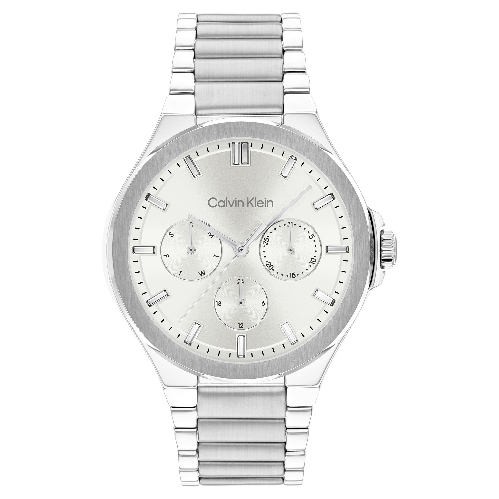 Calvin Klein Stainless Steel White Dial Multi-function Women's Watch - 25100054