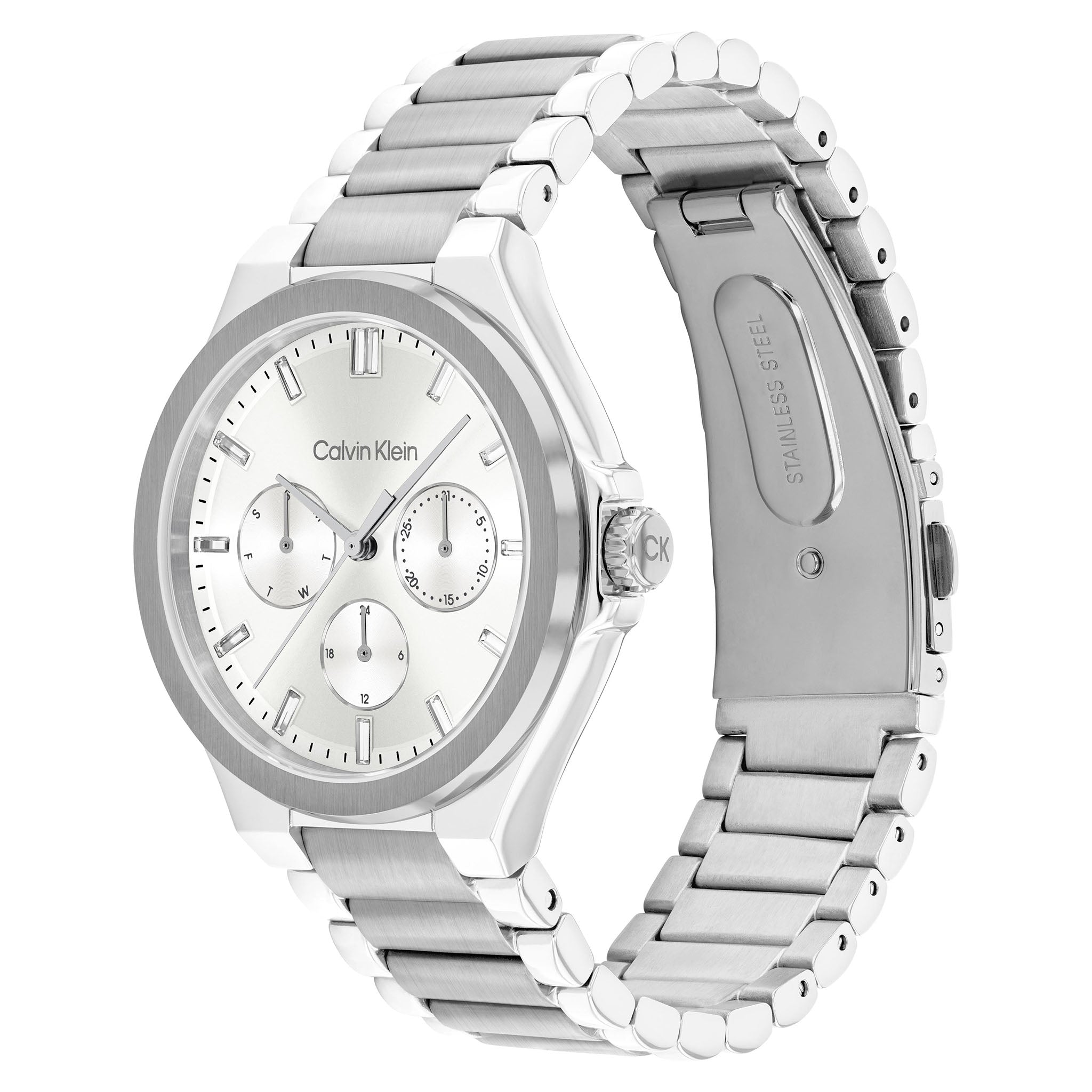 Calvin Klein Stainless Steel White Dial Multi-function Women's Watch - 25100054 - Image 3