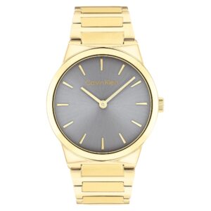 Calvin Klein Gold Steel Grey Dial Women's Watch - 25100082