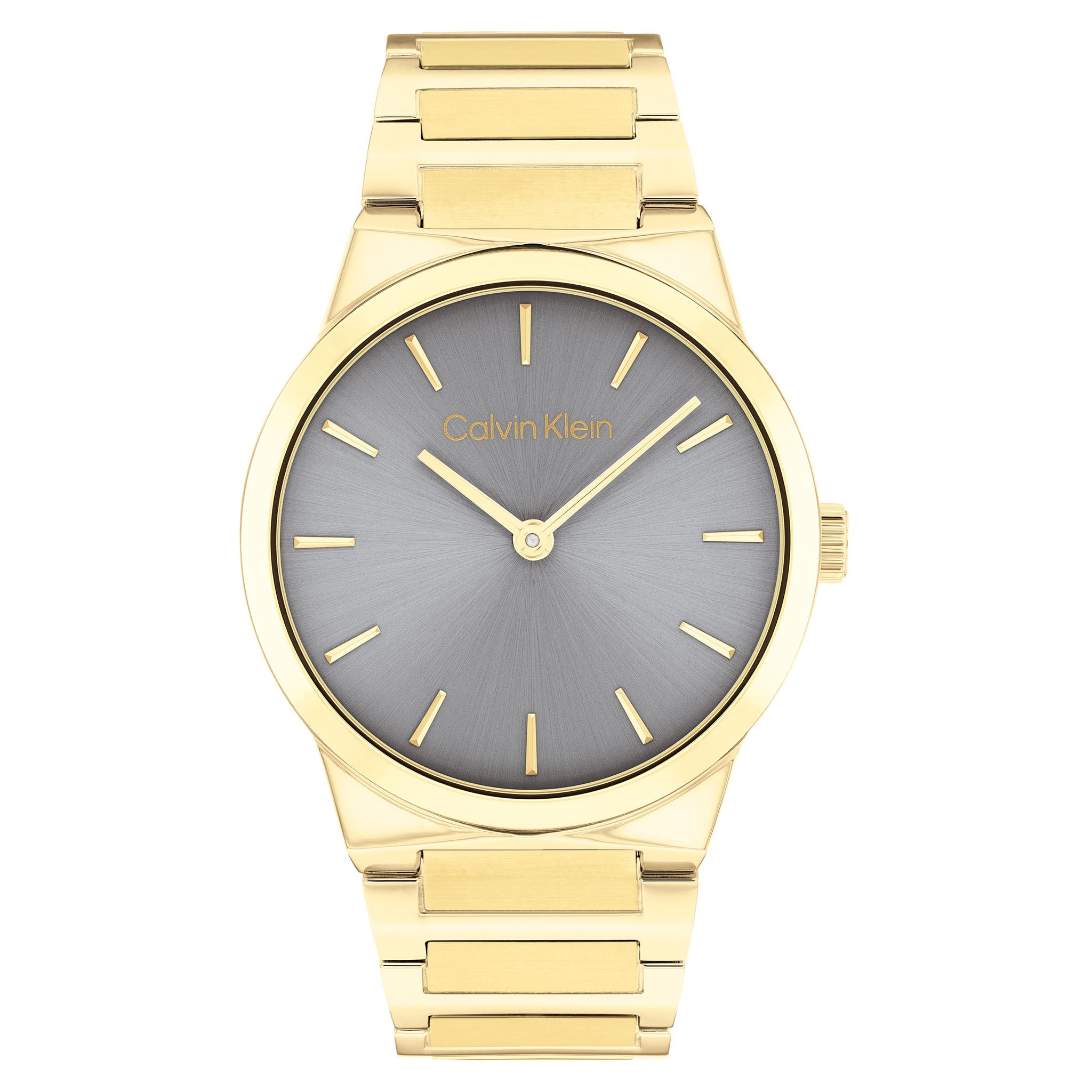 Calvin Klein Gold Steel Grey Dial Women's Watch - 25100082