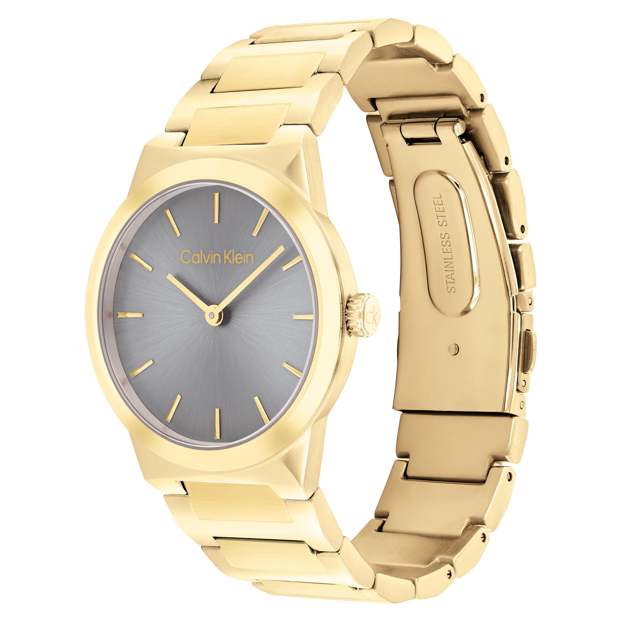 Calvin Klein Gold Steel Grey Dial Women's Watch - 25100082 - Image 3