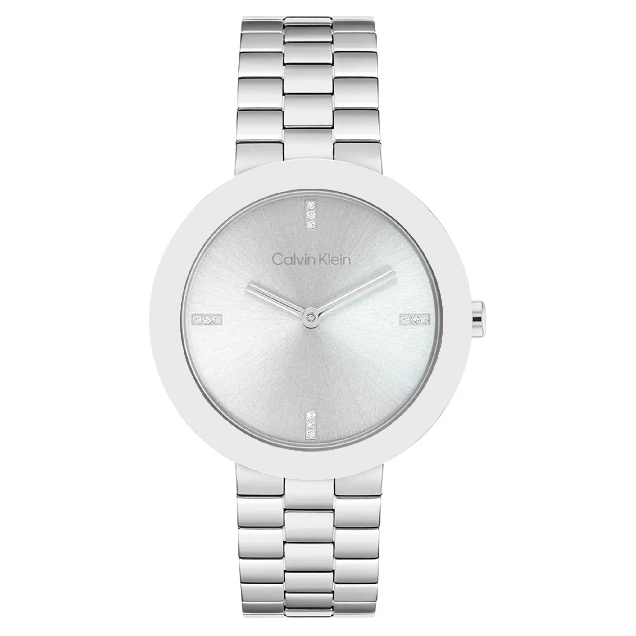 Calvin Klein Stainless Steel Silver Dial Women's Watch - 25100093