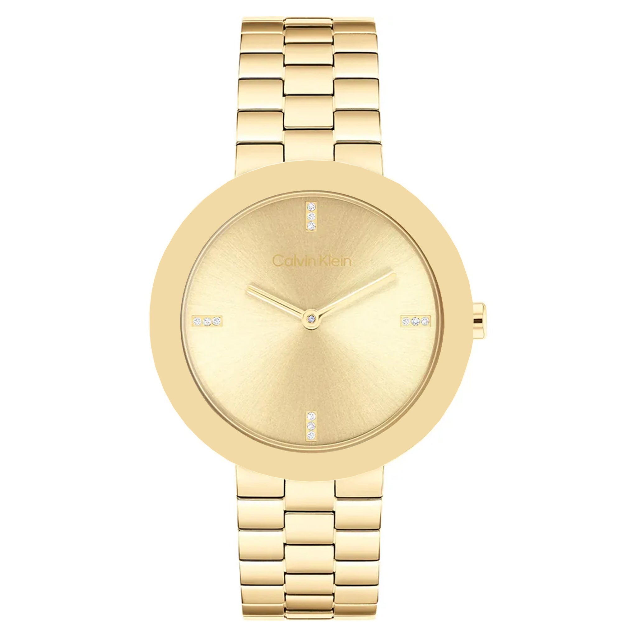 Calvin Klein Gold Steel Women's Watch - 25100094