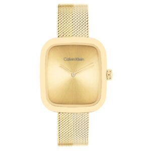 Calvin Klein Gold Steel Mesh Women's Watch - 25100099