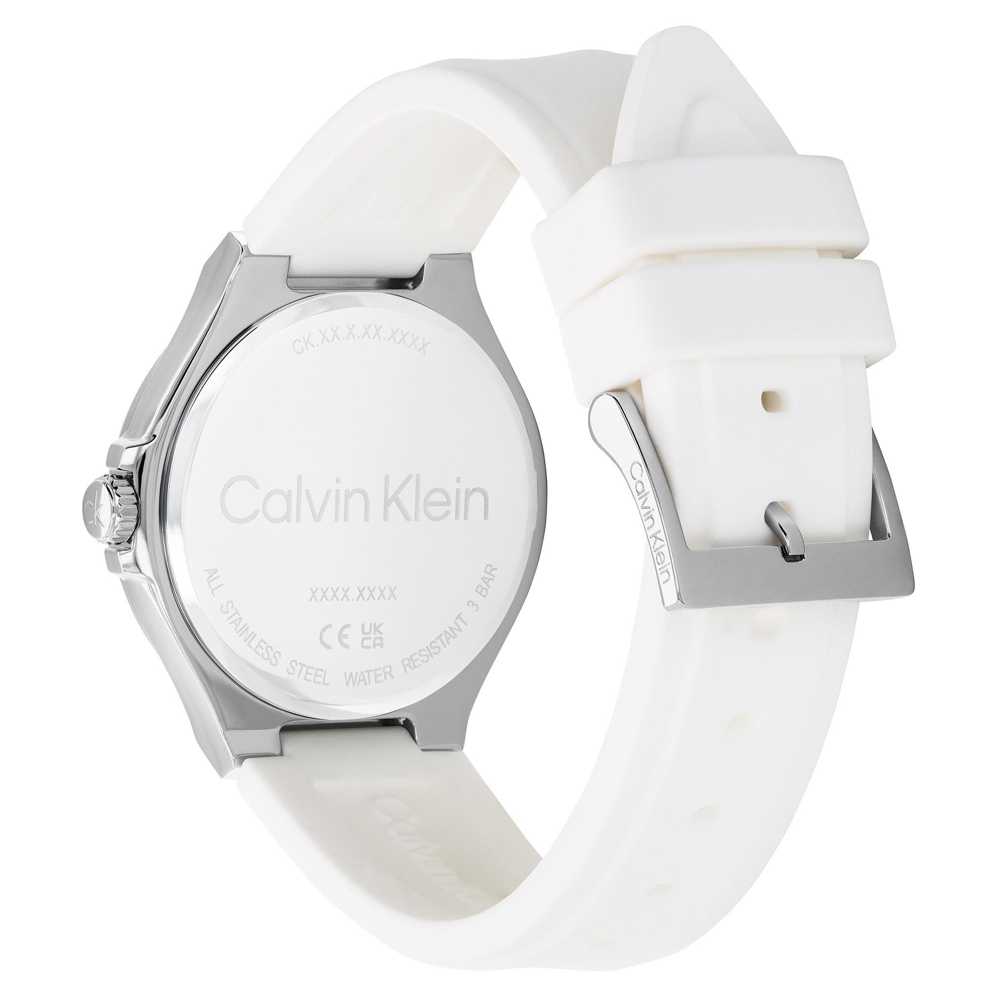 Calvin Klein Silicone White Dial Multi-function Women's Watch - 25100106 - Image 4