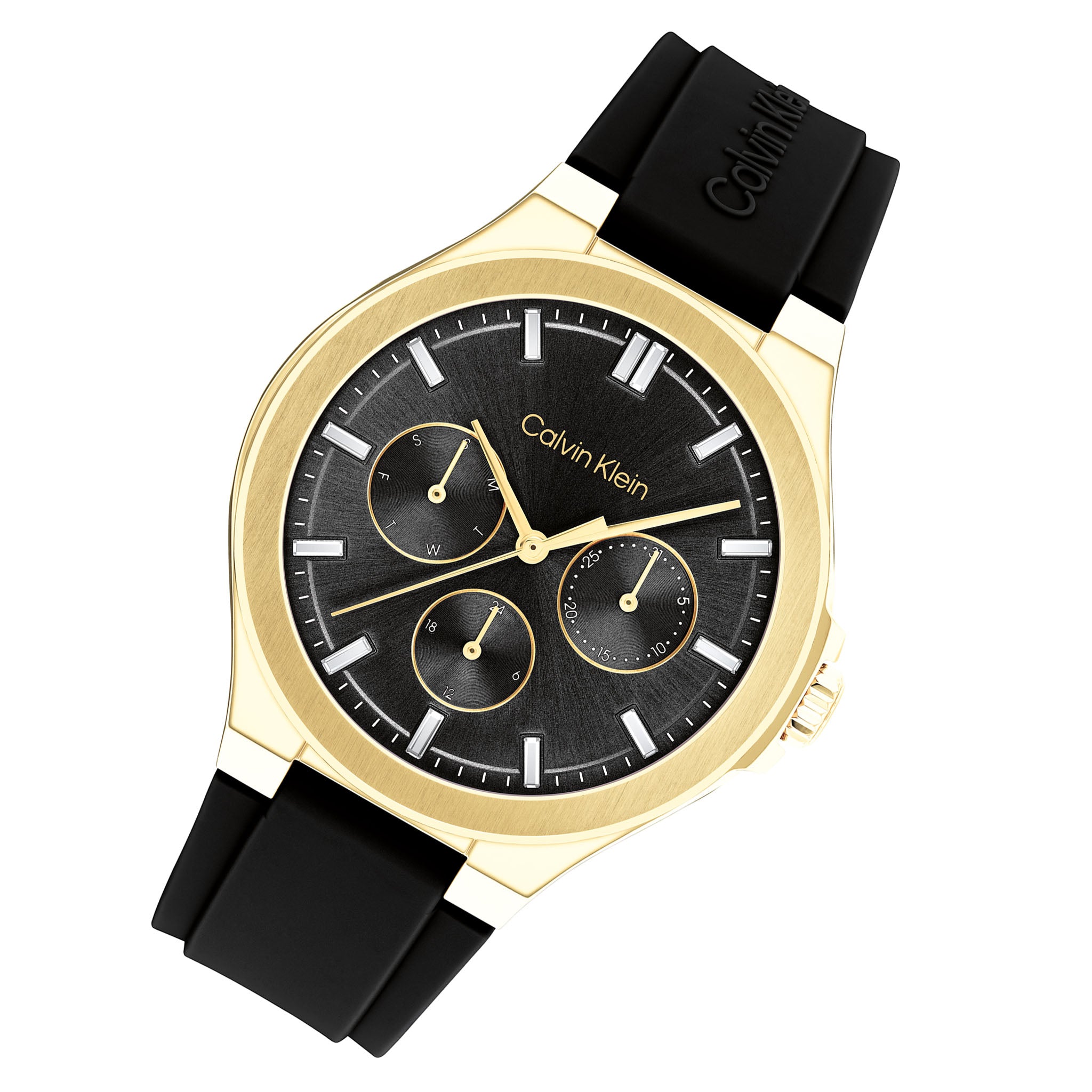 Calvin Klein Silicone Black Dial Multi-function Women's Watch - 25100107 - Image 2