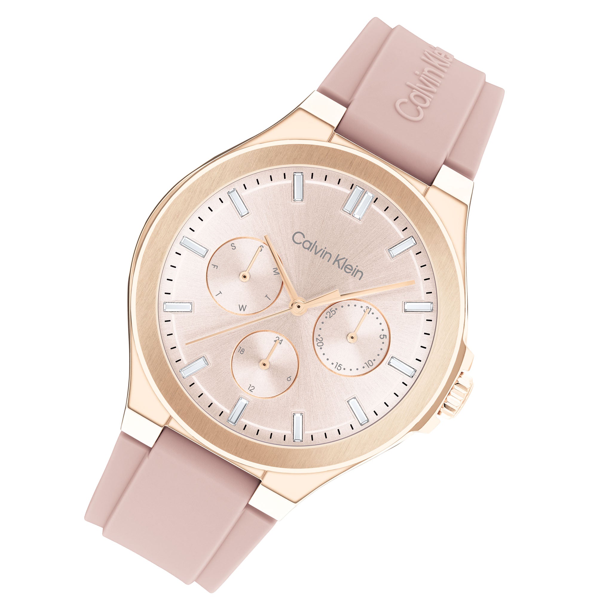 Calvin Klein Silicone Blush Dial Multi-function Women's Watch - 25100108 - Image 2