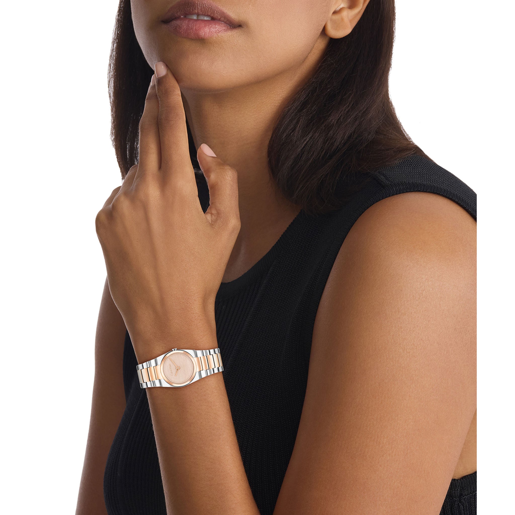 Calvin Klein Two-Tone Steel Carnation Gold Dial Women's Watch - 25100124 - Image 5