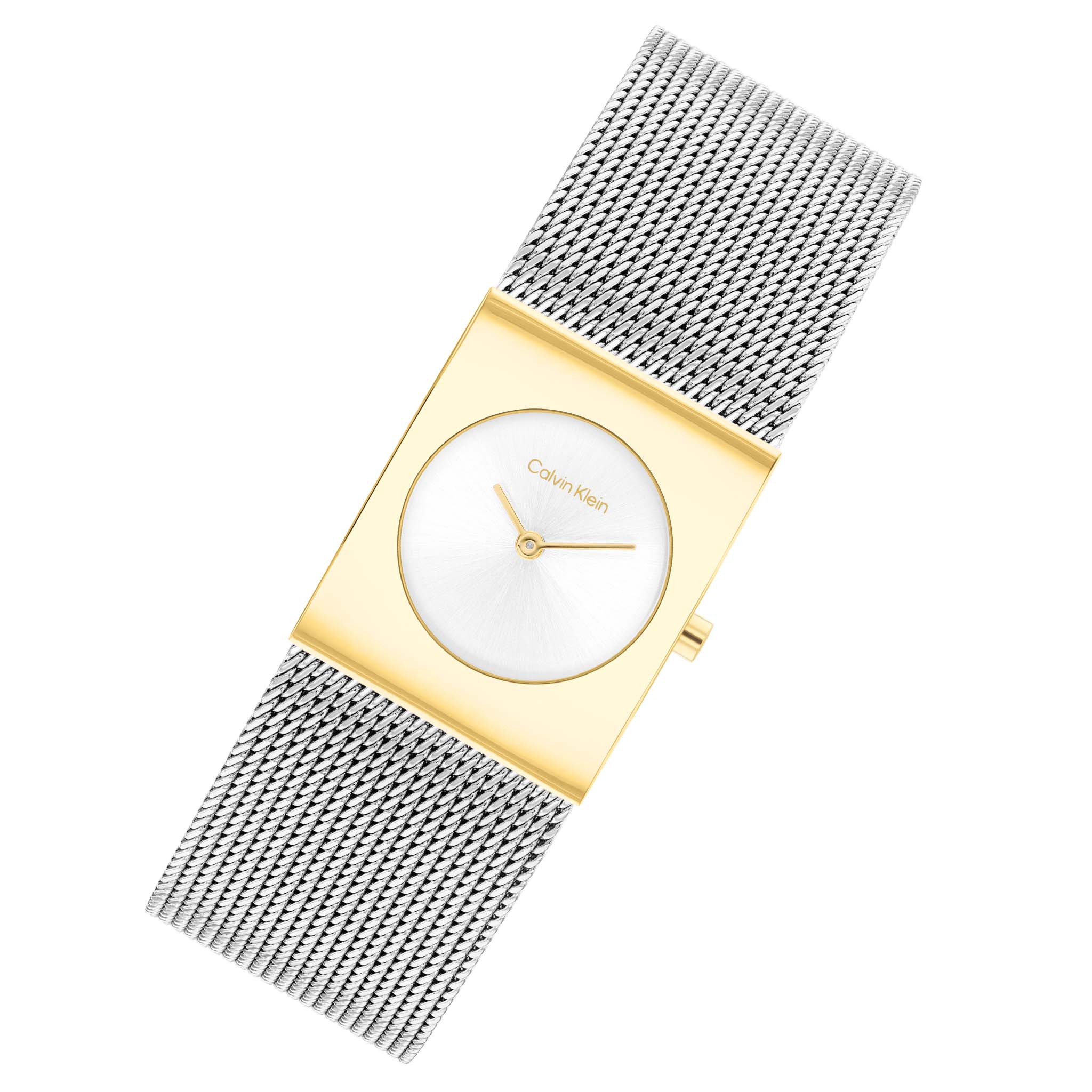Calvin Klein Stainless Steel Mesh Silver White Dial Women's Watch - 25100139 - Image 2