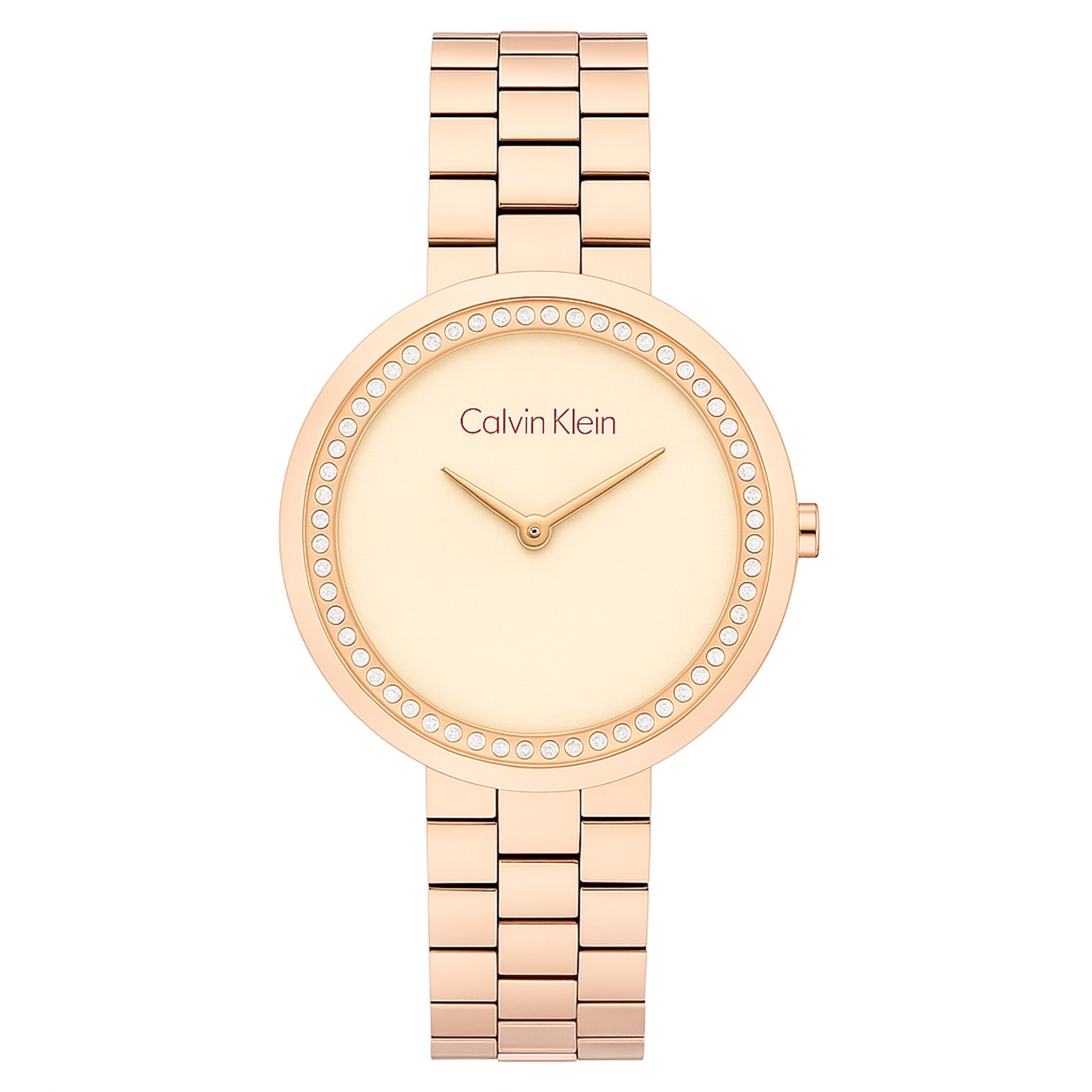Calvin Klein Rose Gold Steel Carnation Gold Dial Women's Watch - 25100166