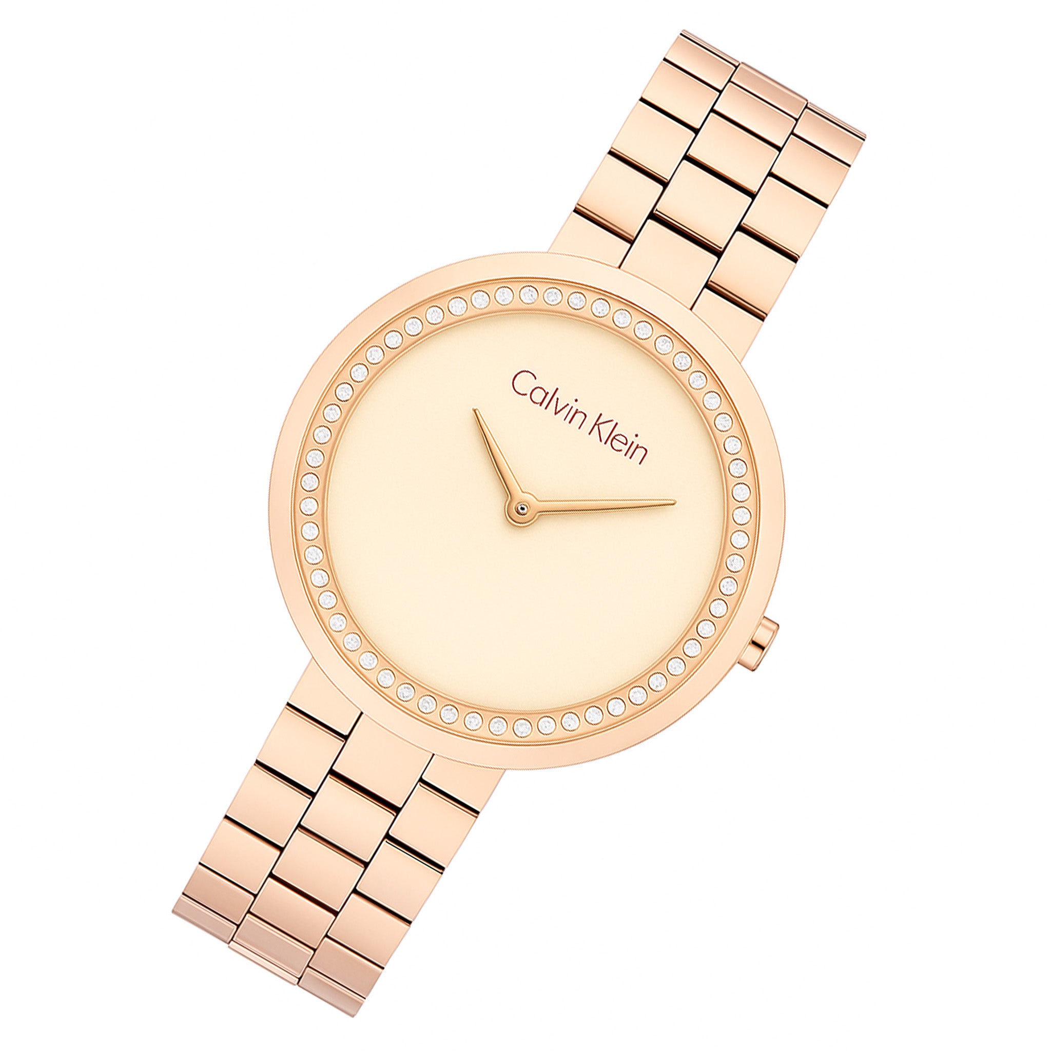 Calvin Klein Rose Gold Steel Carnation Gold Dial Women's Watch - 25100166 - Image 2