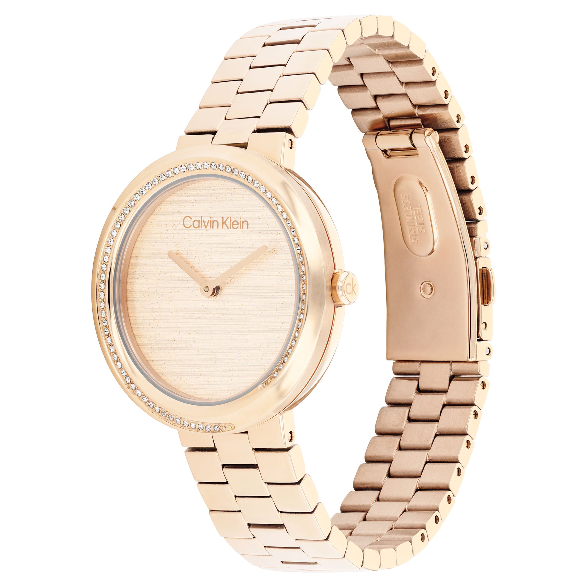 Calvin Klein Rose Gold Steel Carnation Gold Dial Women's Watch - 25100166 - Image 3