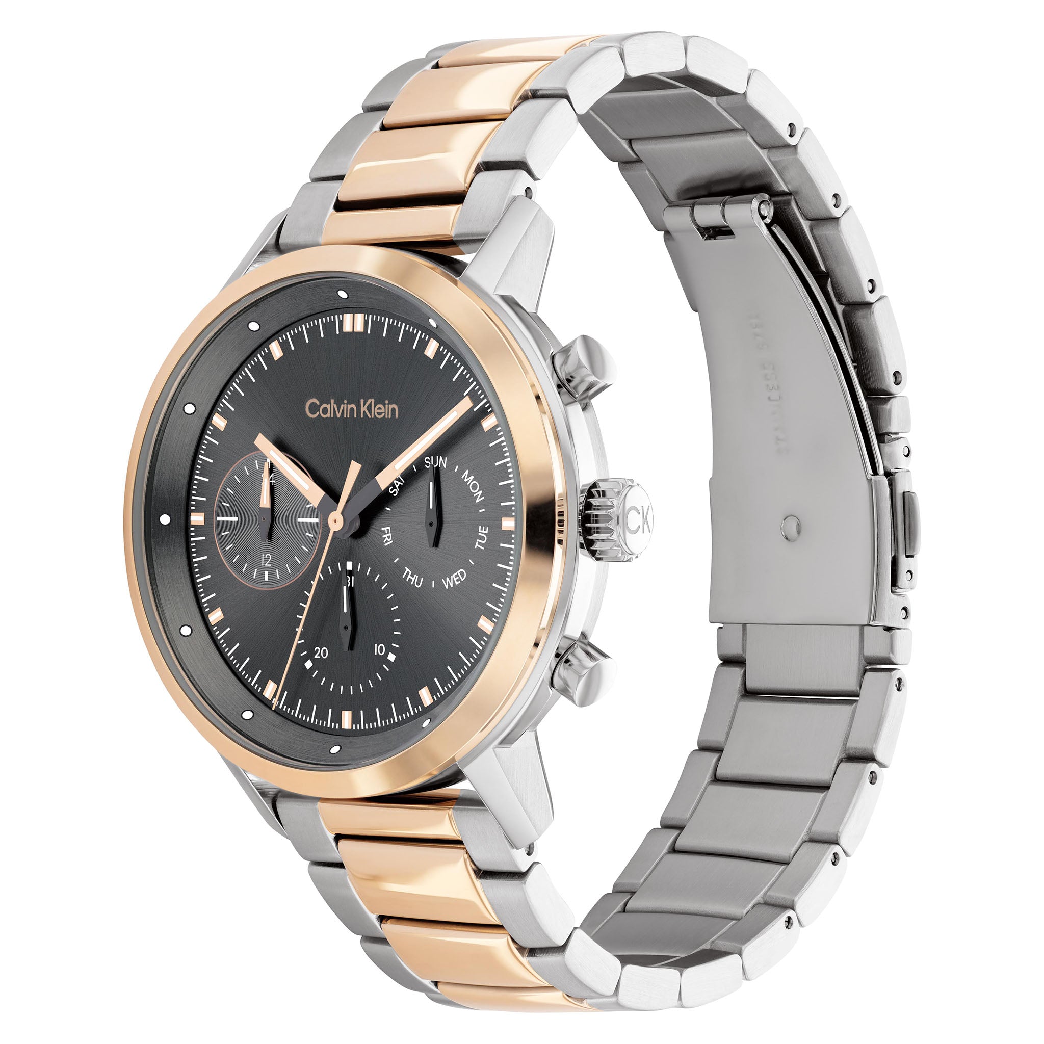 Calvin Klein Two-Tone Steel Grey Dial Men's Multi-function Watch - 25200064 - Image 3